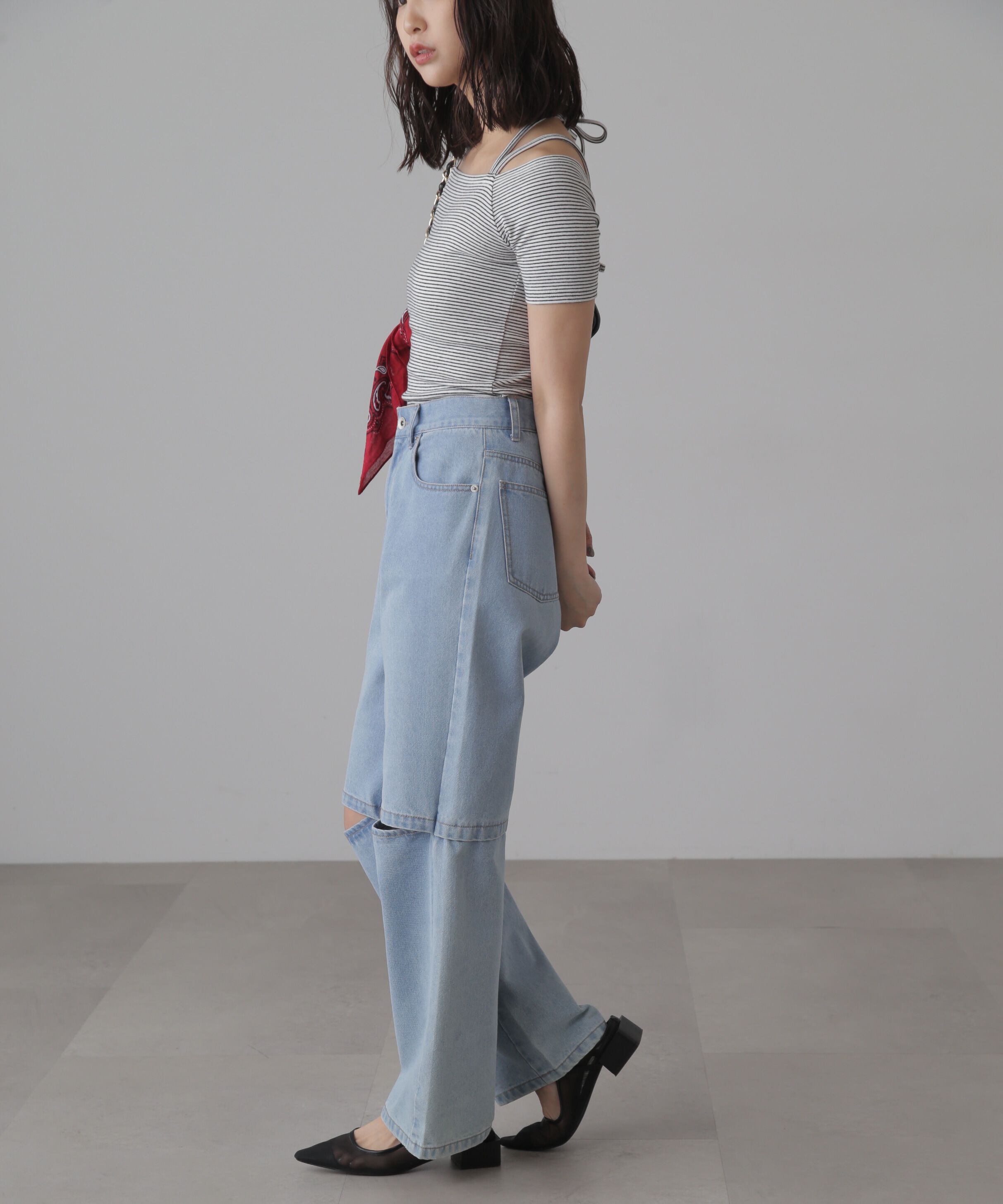  「オフショルホルターネックカットソー」|Tシャツ・カットソー|