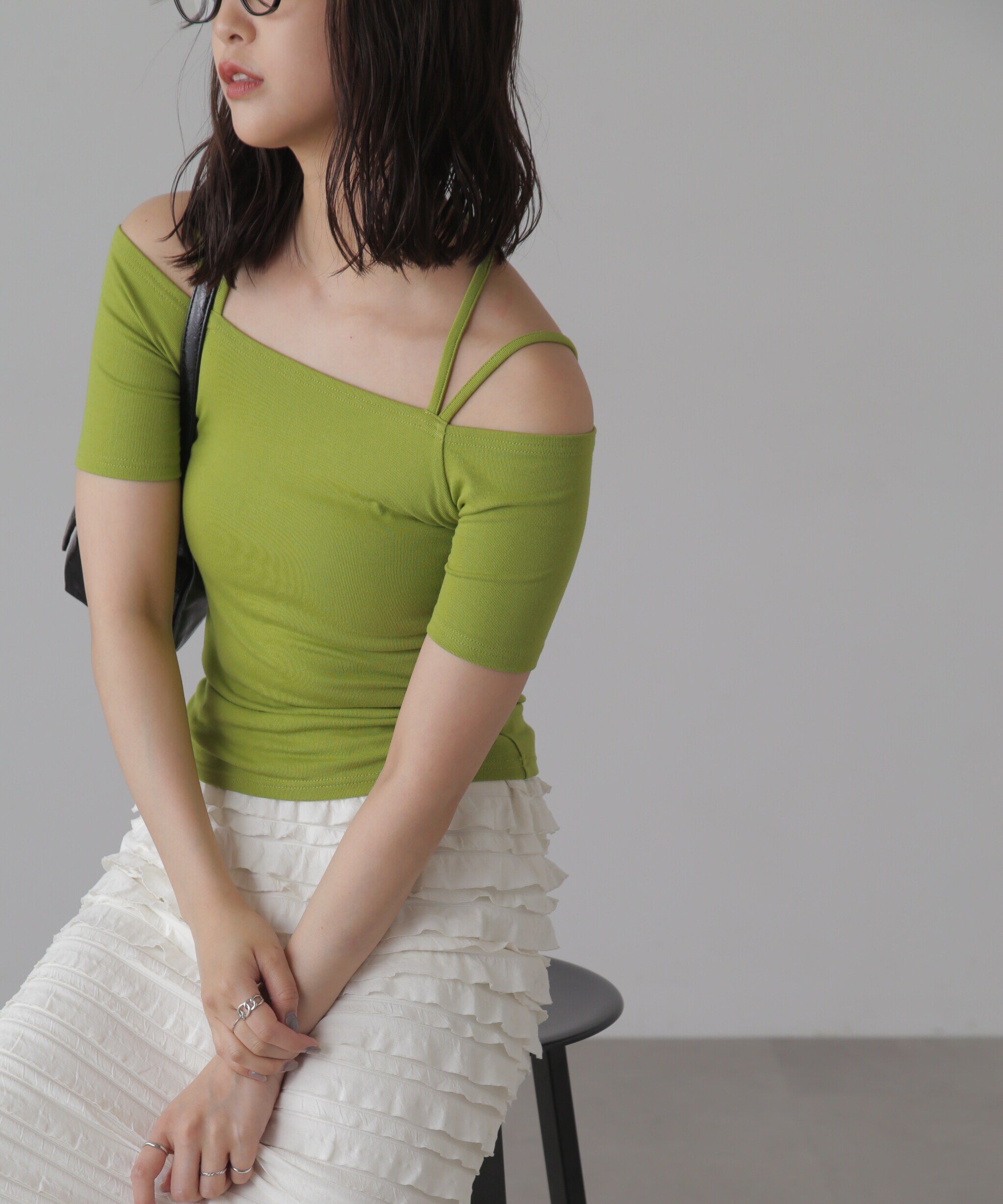  「オフショルホルターネックカットソー」|Tシャツ・カットソー|