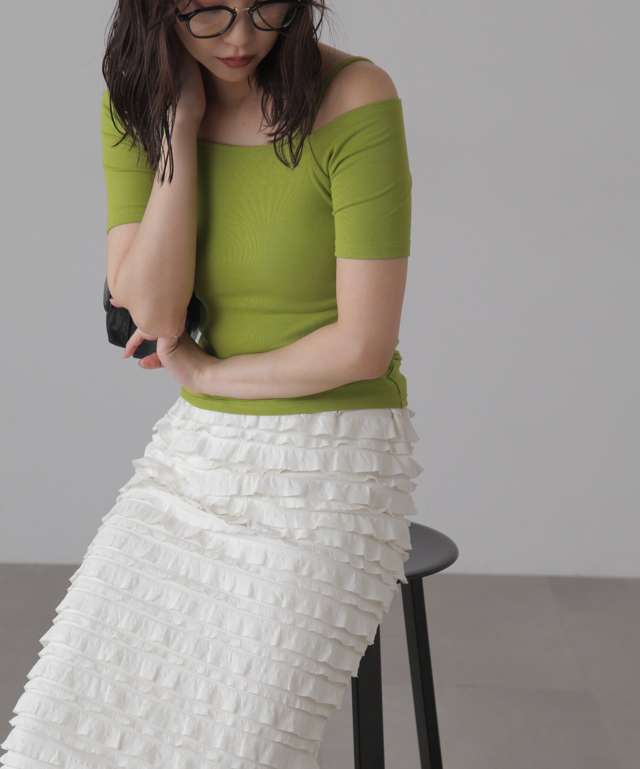  「オフショルホルターネックカットソー」|Tシャツ・カットソー|