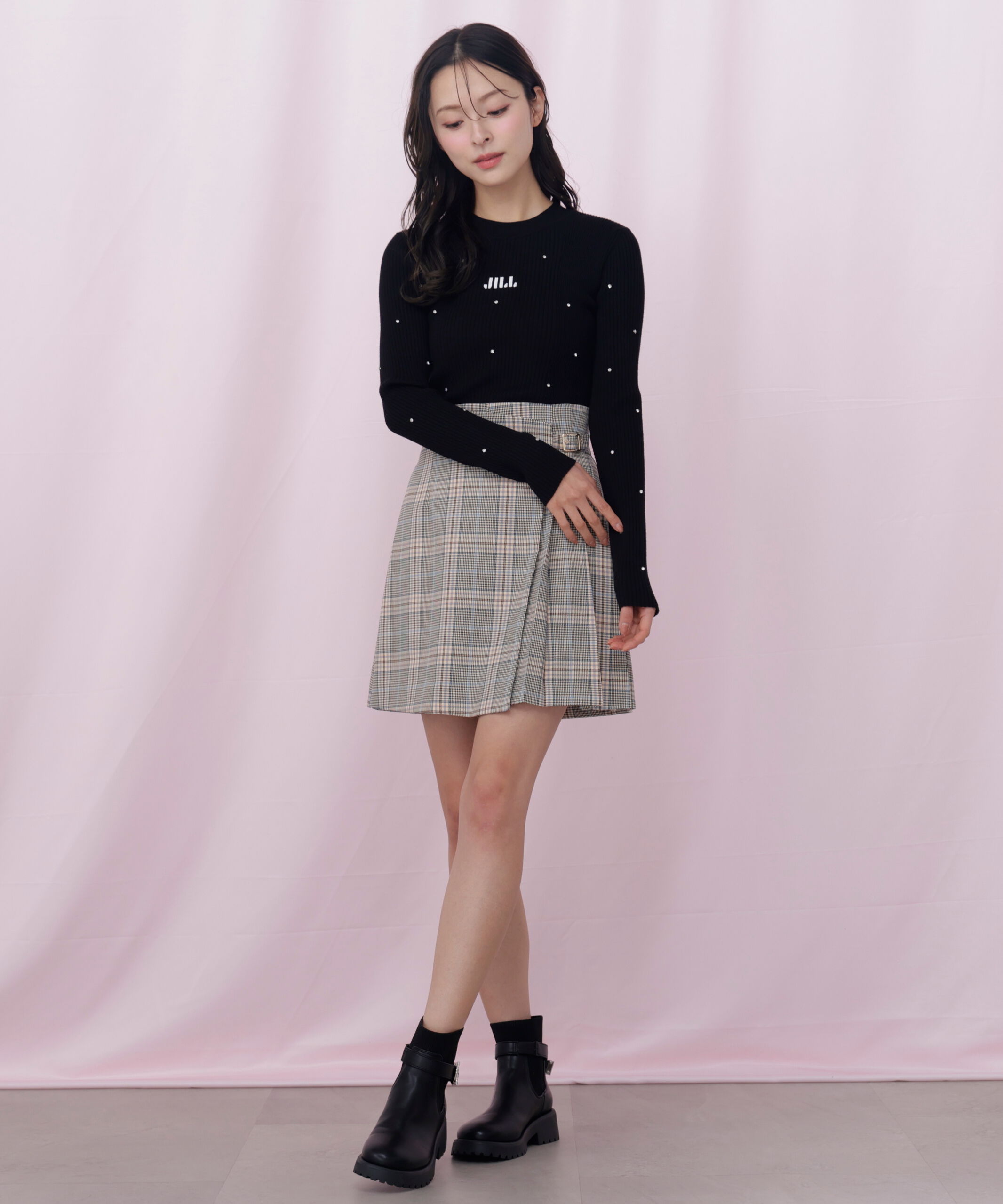  「ビジューコンパクトロゴニット」|ニット・セーター|