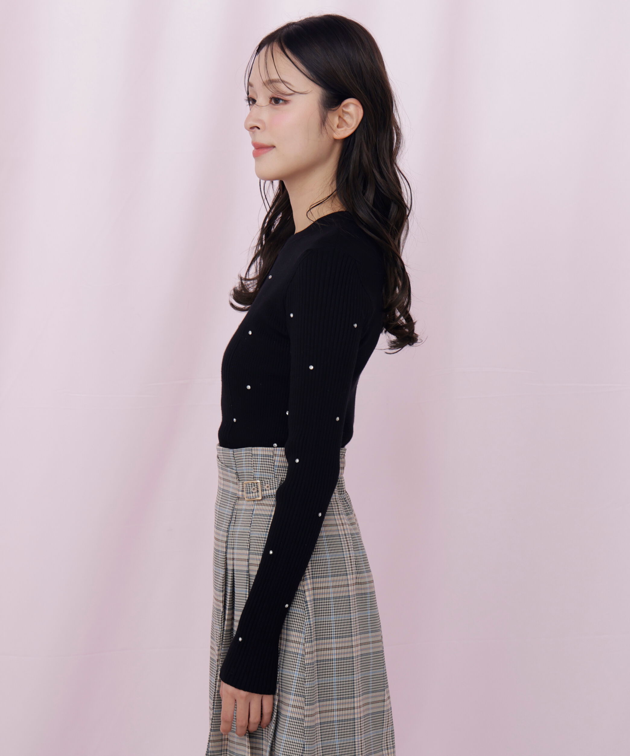  「ビジューコンパクトロゴニット」|ニット・セーター|