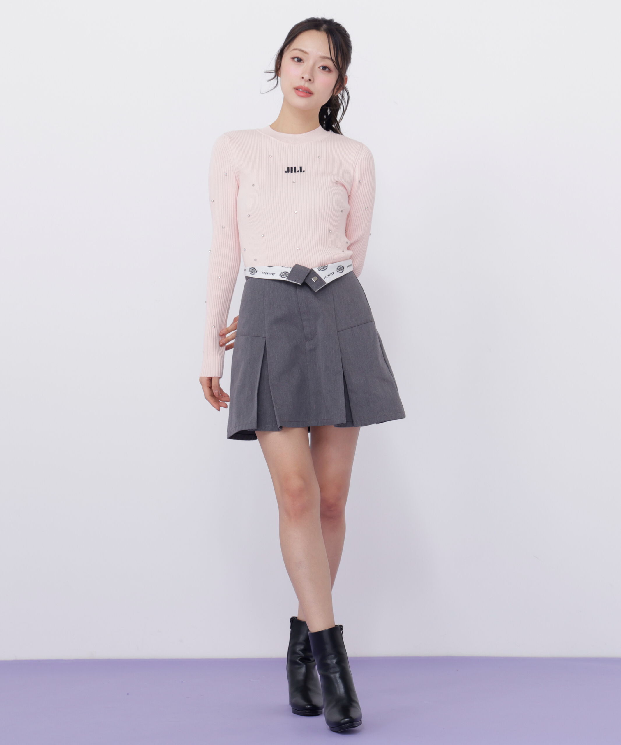  「ビジューコンパクトロゴニット」|ニット・セーター|