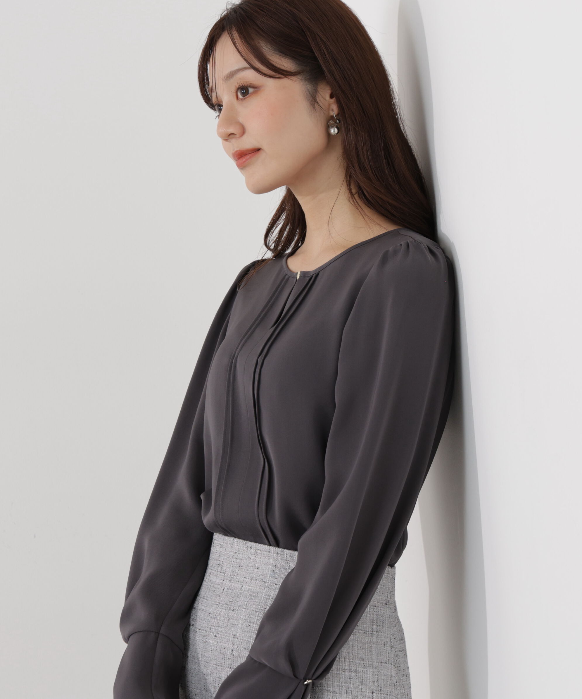 PROPORTION BODY DRESSING「＜ウォッシャブル＞ピンタックブラウス」|シャツ・ブラウス|