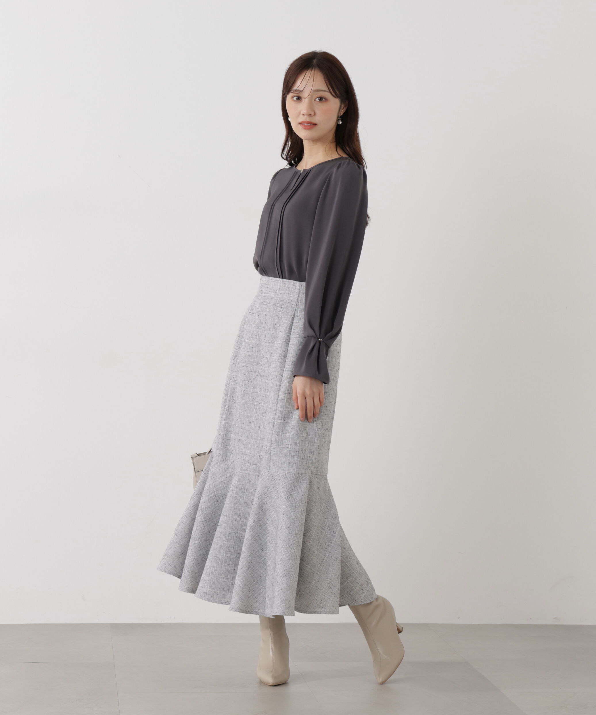 PROPORTION BODY DRESSING「＜ウォッシャブル＞ピンタックブラウス」|シャツ・ブラウス|