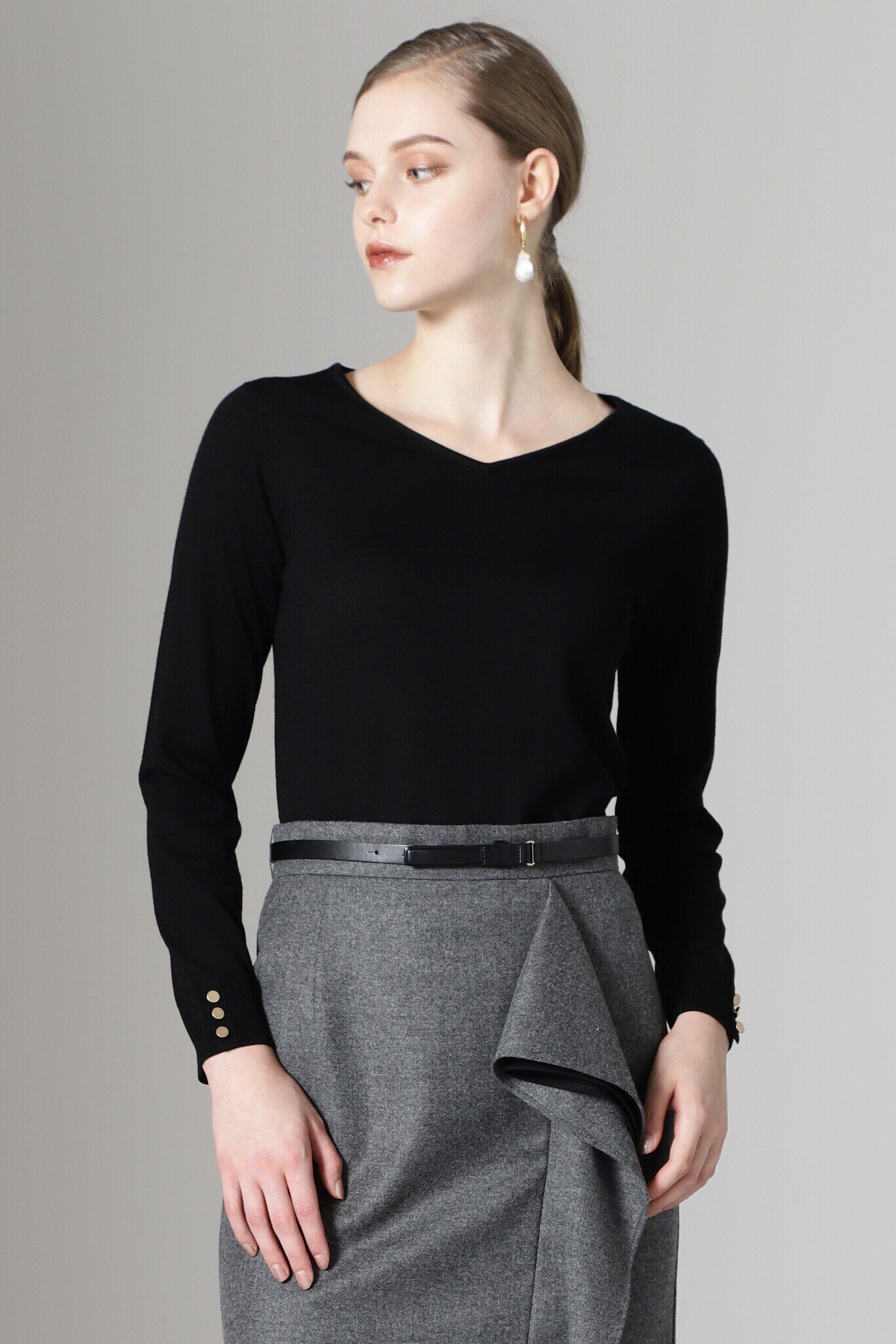  「◆Ｖネックニットプルオーバー」|ニット・セーター|