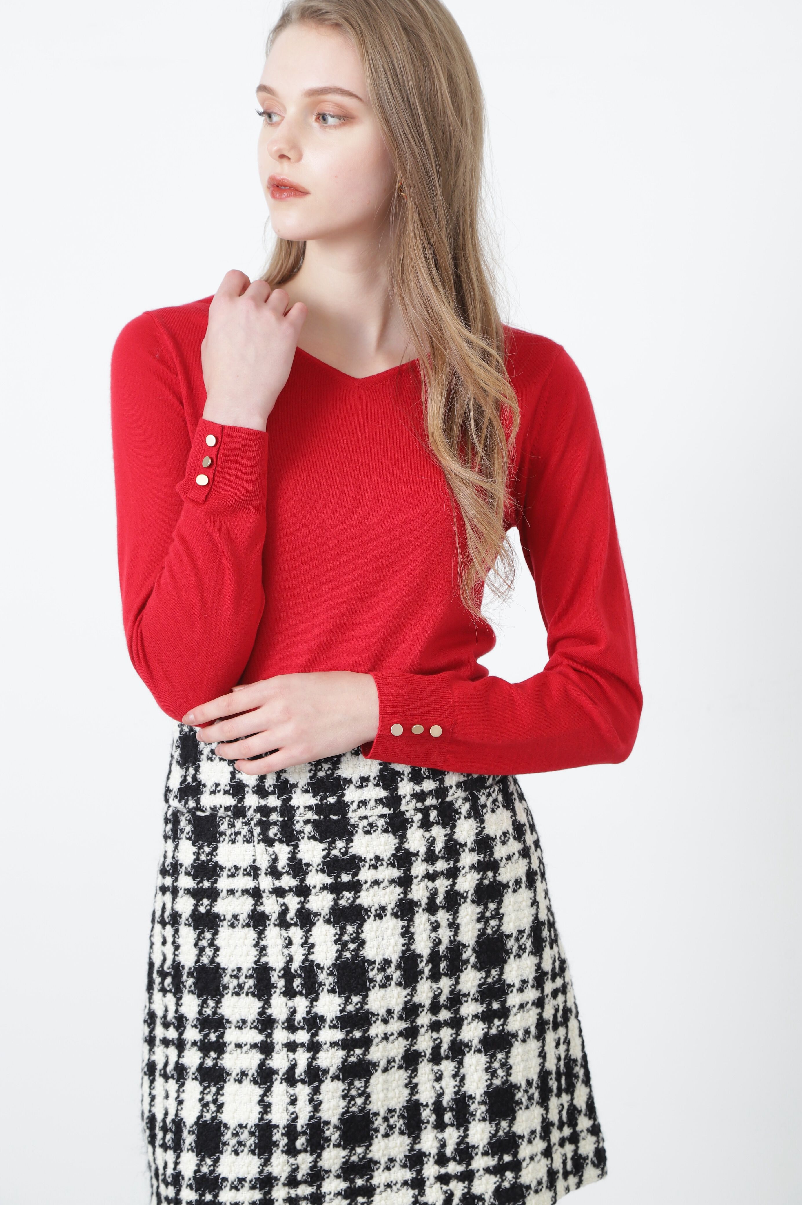  「◆Ｖネックニットプルオーバー」|ニット・セーター|