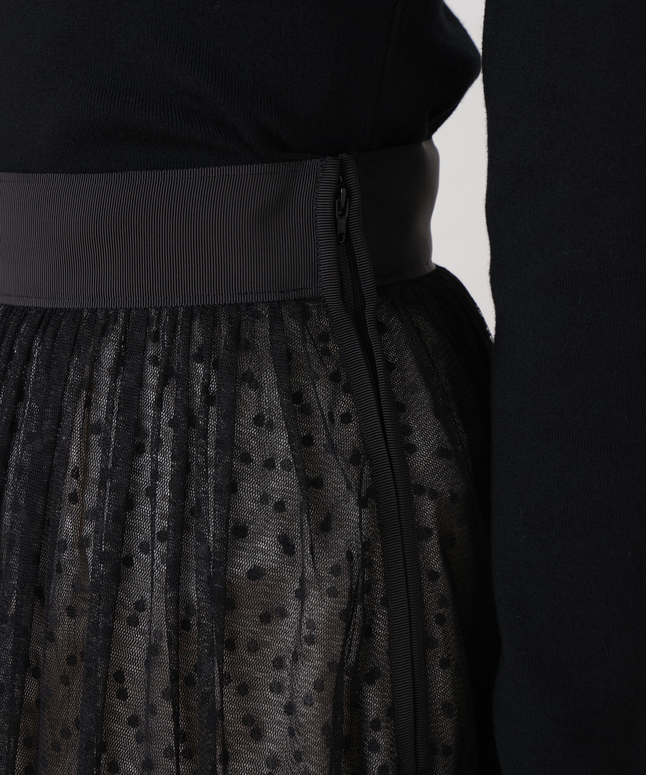  「◆ドットチュールギャザーティアードスカート」|スカート|