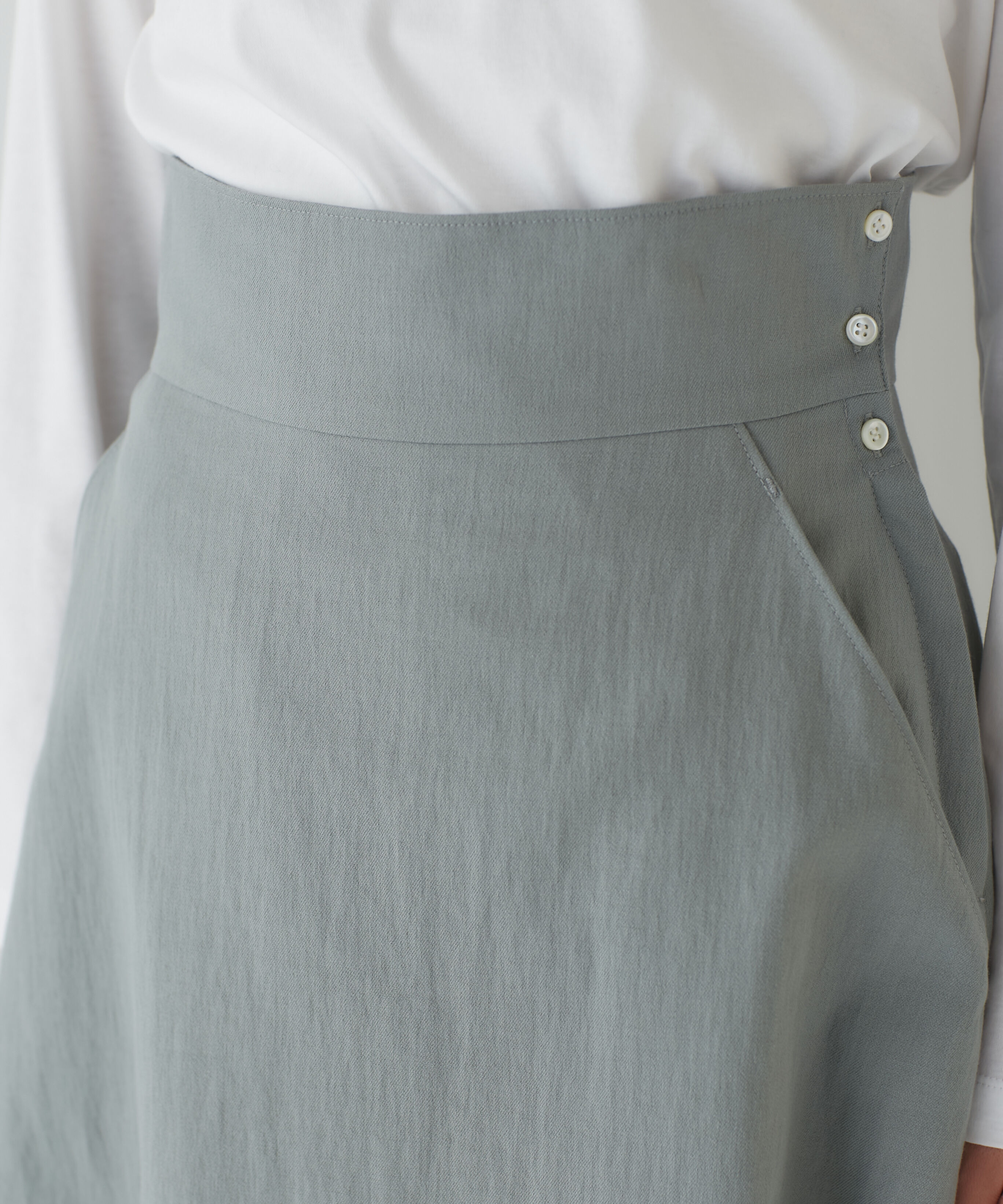  「◆ウエスト折り返しフレアスカート」|スカート|