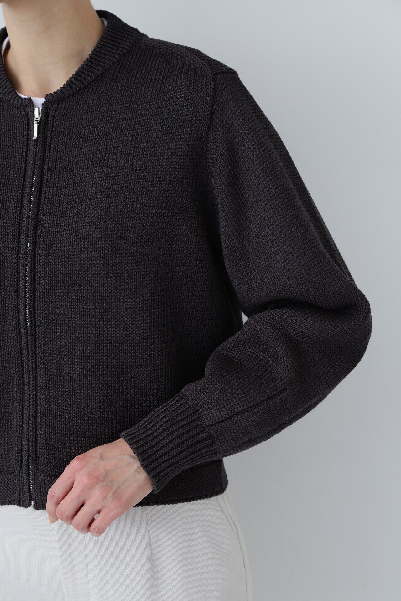  「◆ギマコットンジップアップカーディガン」|ニット・セーター|