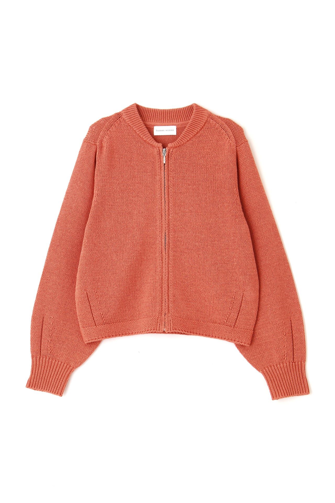  「◆ギマコットンジップアップカーディガン」|ニット・セーター|