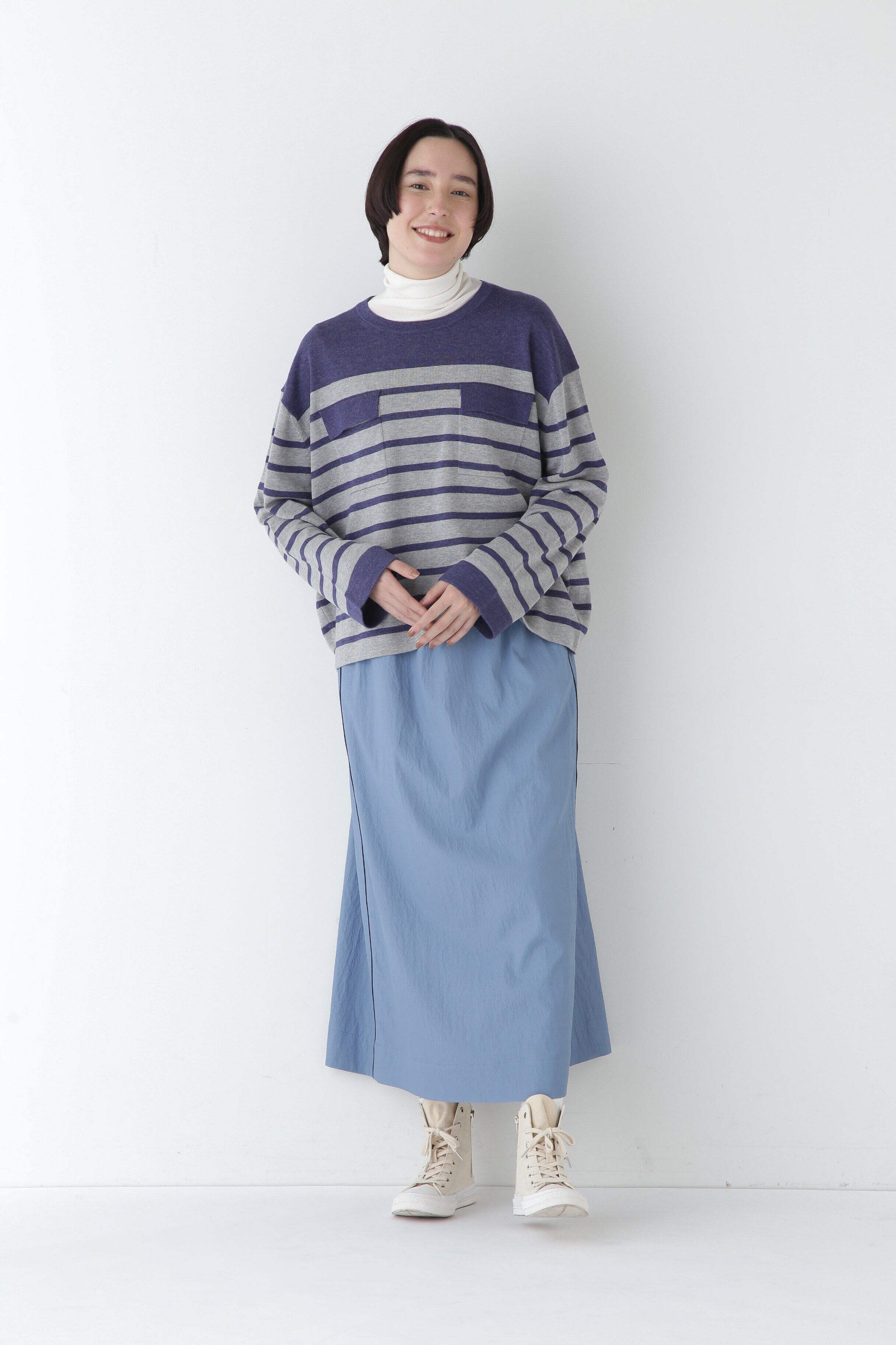  「◆【ウォッシャブル】梳毛ボーダープルオーバー」|ニット・セーター|