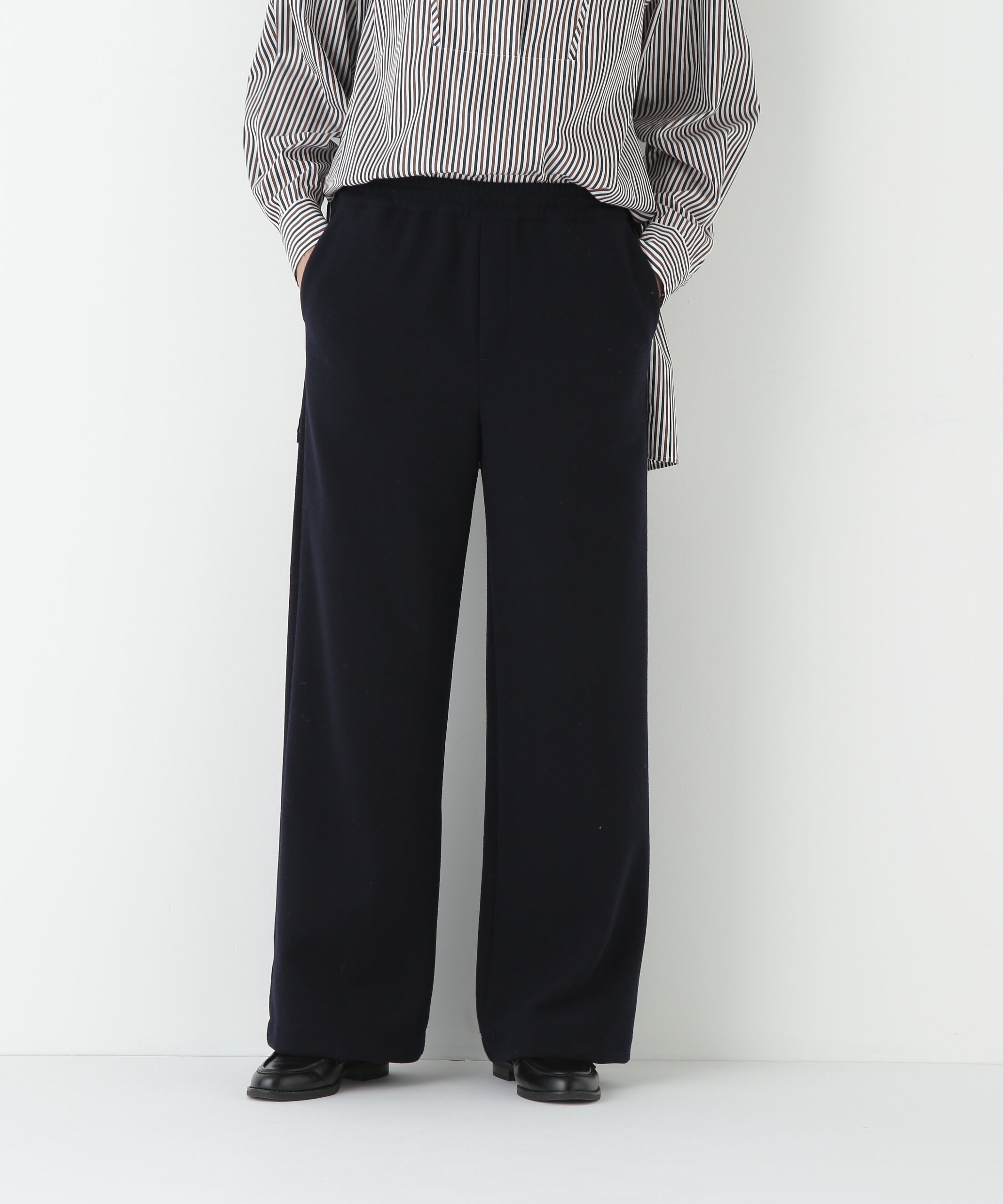  「◆ミルドジャージーストレートパンツ」|その他|ネイビー