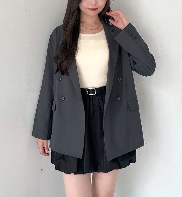 archives「【ＳＥＴＵＰ対応】ダブルテーラードジャケット」|テーラードジャケット|GRAY