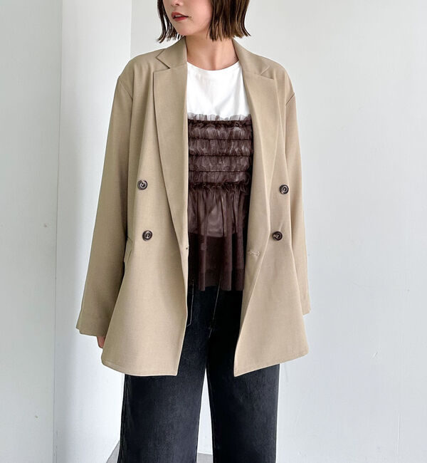 archives「【ＳＥＴＵＰ対応】ダブルテーラードジャケット」|テーラードジャケット|BEIGE