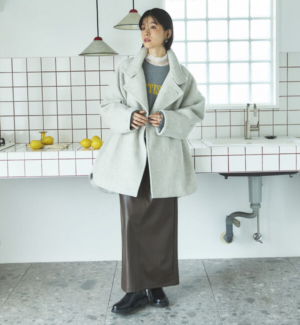 Doux archives「シャギースタンドオーバーコート」|ダッフルコート|