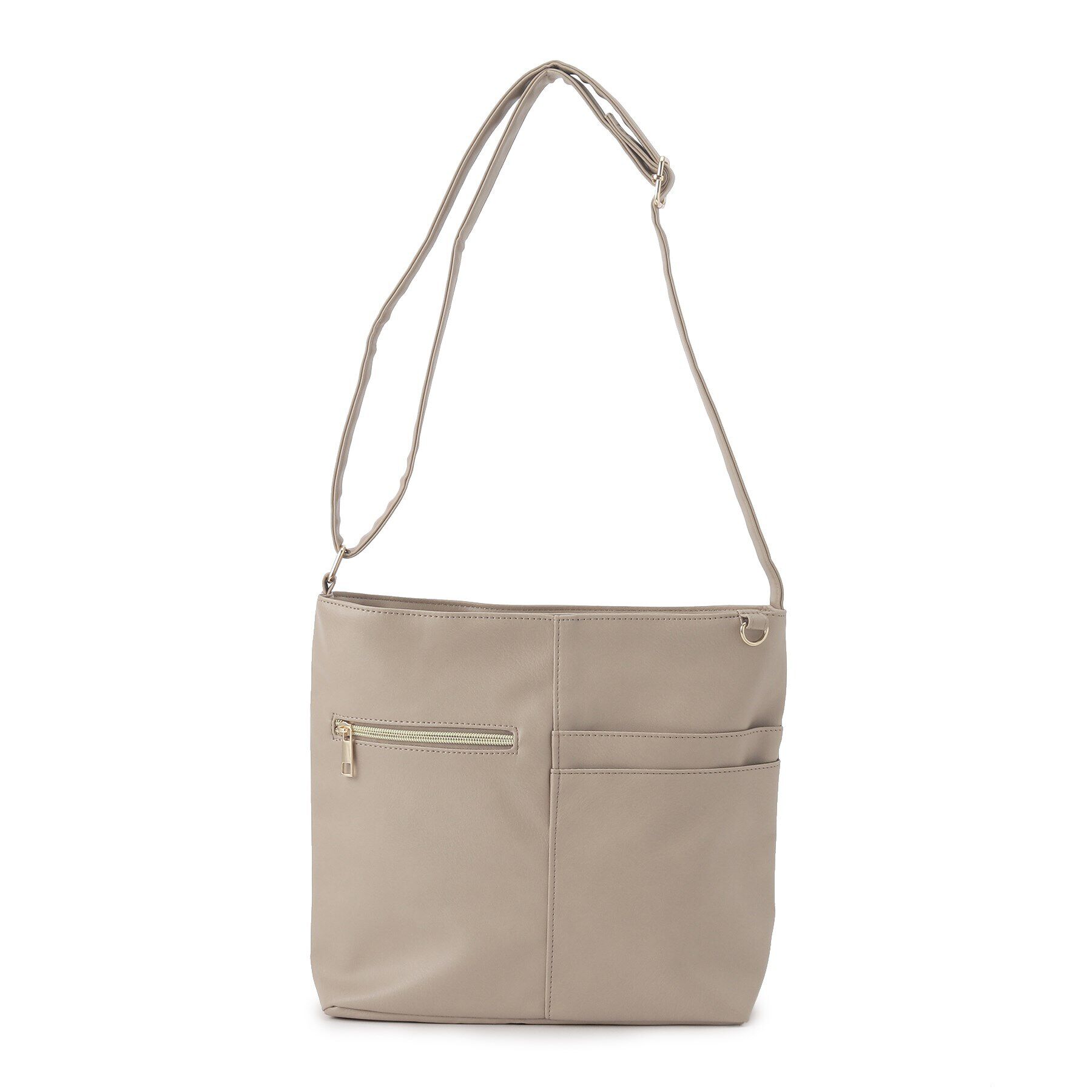 SHOO･LA･RUE「【プレゼントにも】毎日持ちたい ポケット切り換えショルダーバッグ」|ショルダー・メッセンジャー|ｸﾞﾚｰ(012)