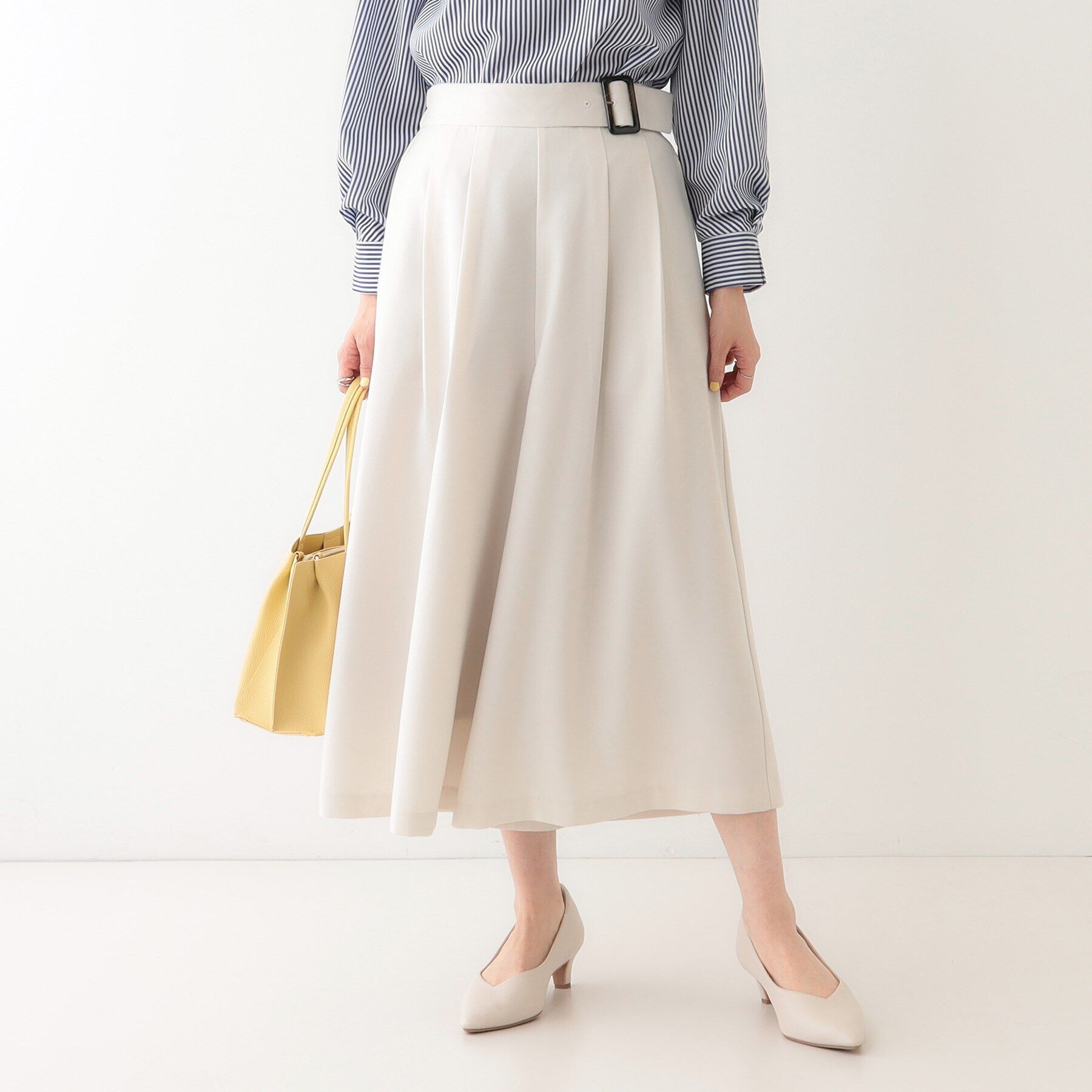 SHOO･LA･RUE「【S-LL/体型カバー】オンオフ兼用 ベルト風ガウチョパンツ」|その他|