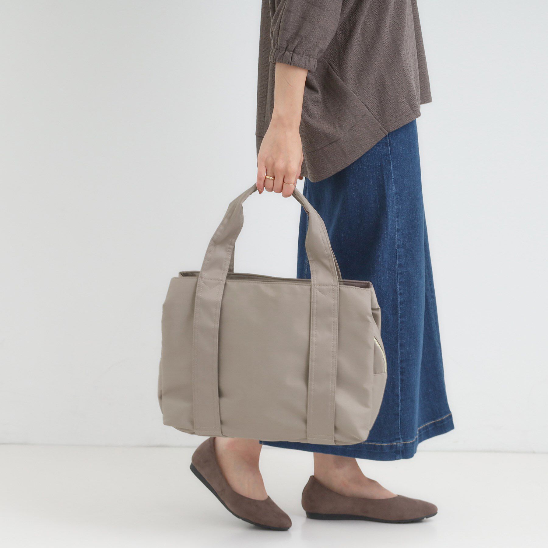 SHOO･LA･RUE「【撥水】両あおりビッグトートバッグ【2WAY】」|トートバッグ|