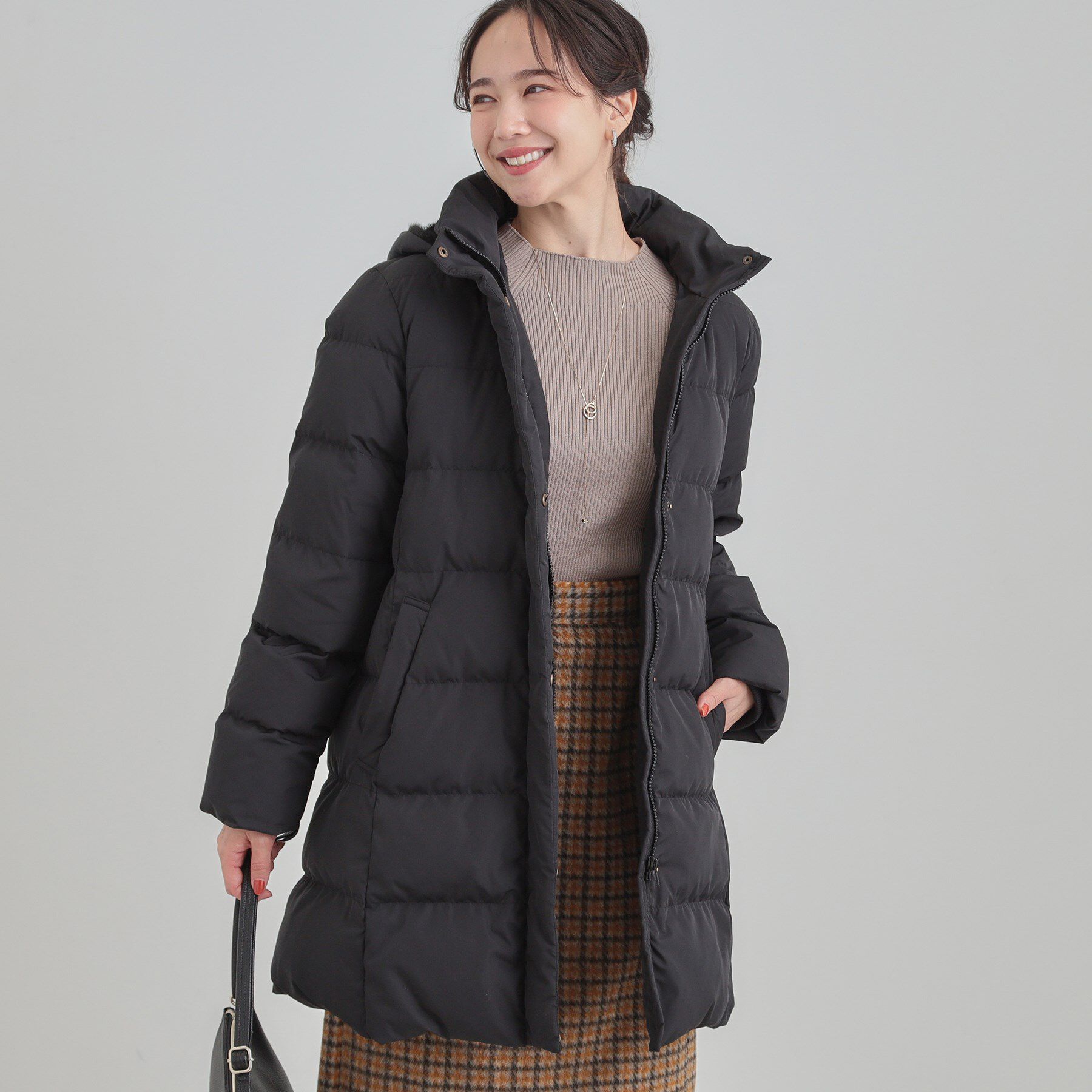 ◎新品未使用　コロンビア 洗える ロングダウンコート 2way フード ファー コロンビア 洗える ロングダウンコート 2way フード ファー ブラック