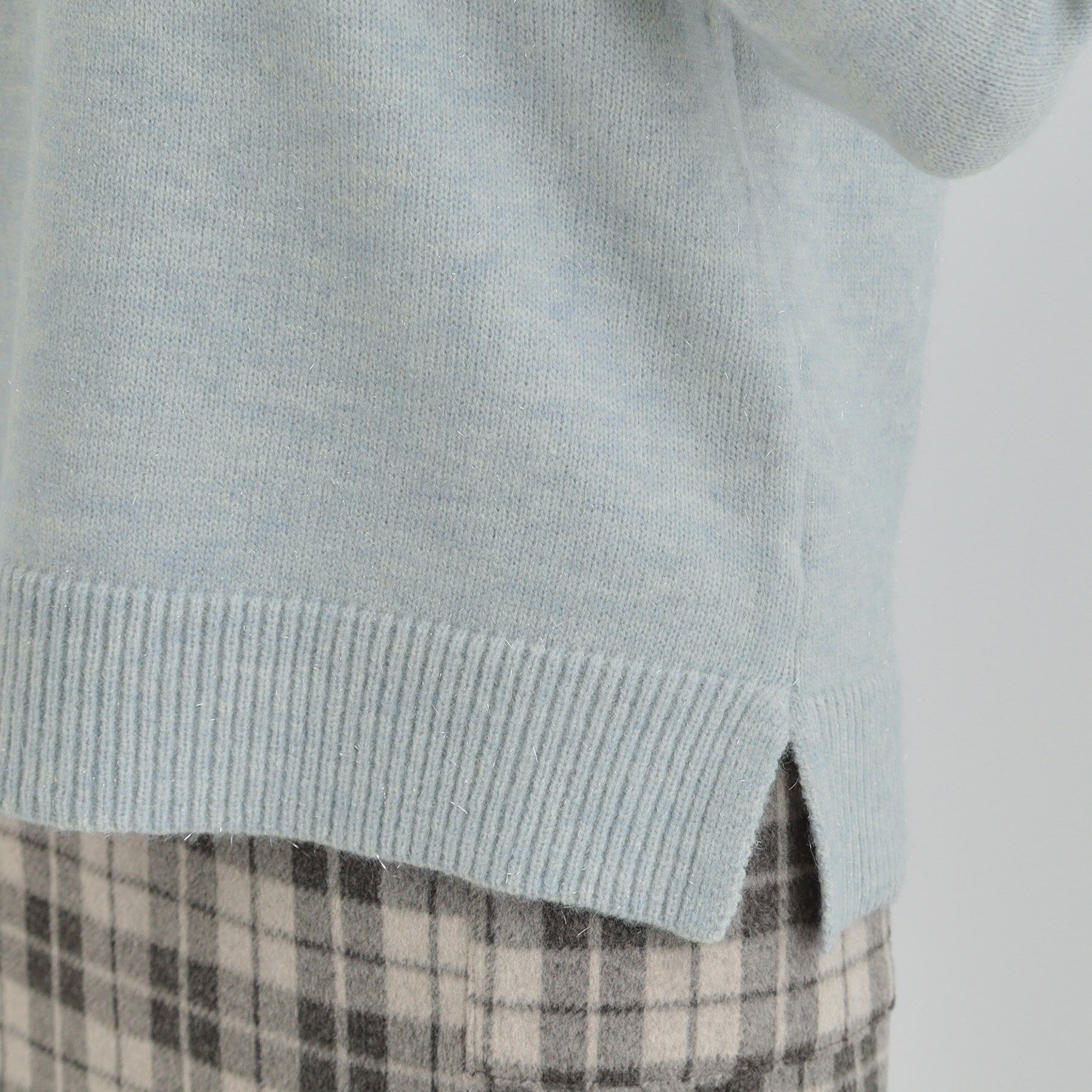 SHOO･LA･RUE「【S-LL/洗濯機可】キラキラ光るラメが上品　クルーネックニット」|ニット・セーター|