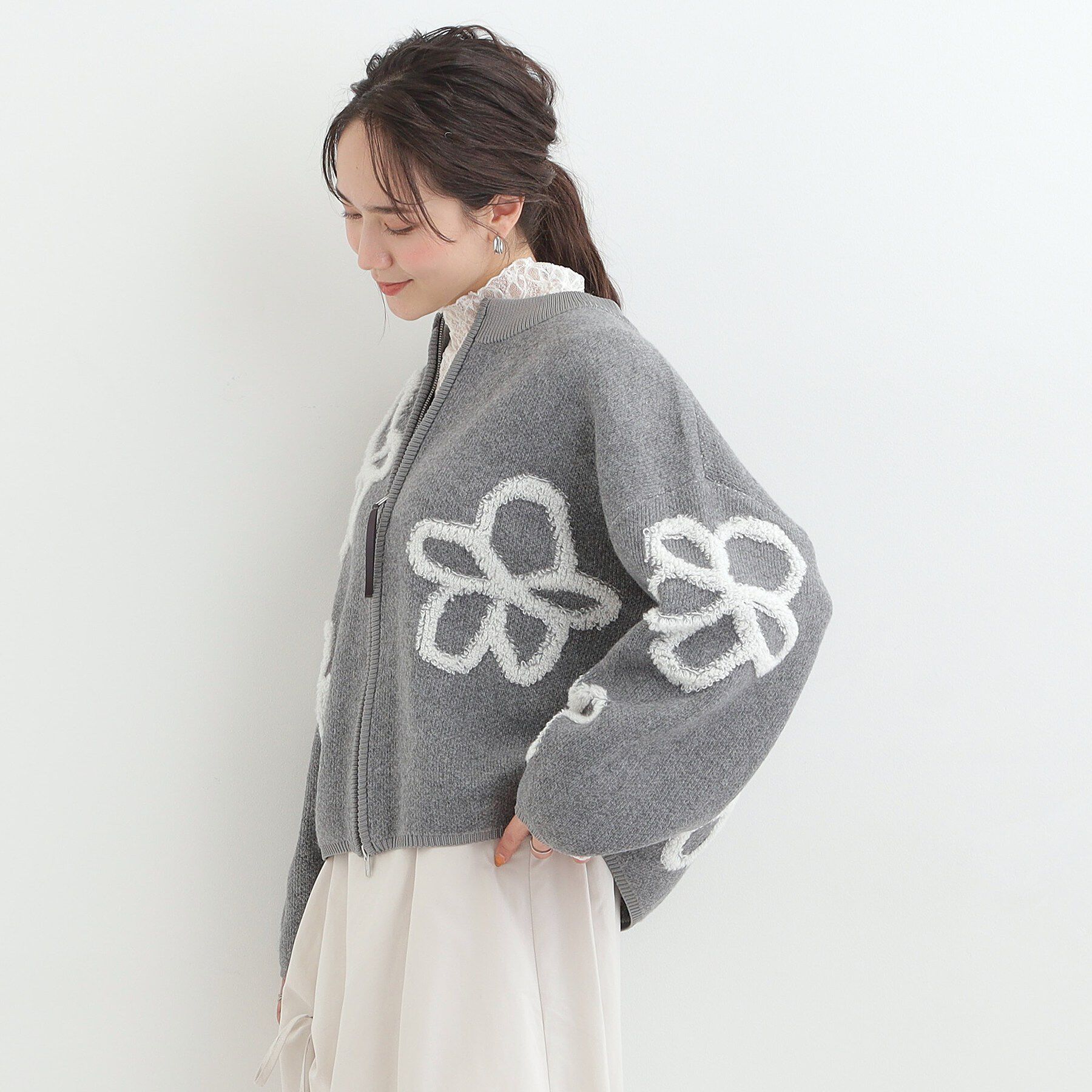 SHOO･LA･RUE「選べる4柄 ダブルZIP柄カーディガン」|カーディガン|