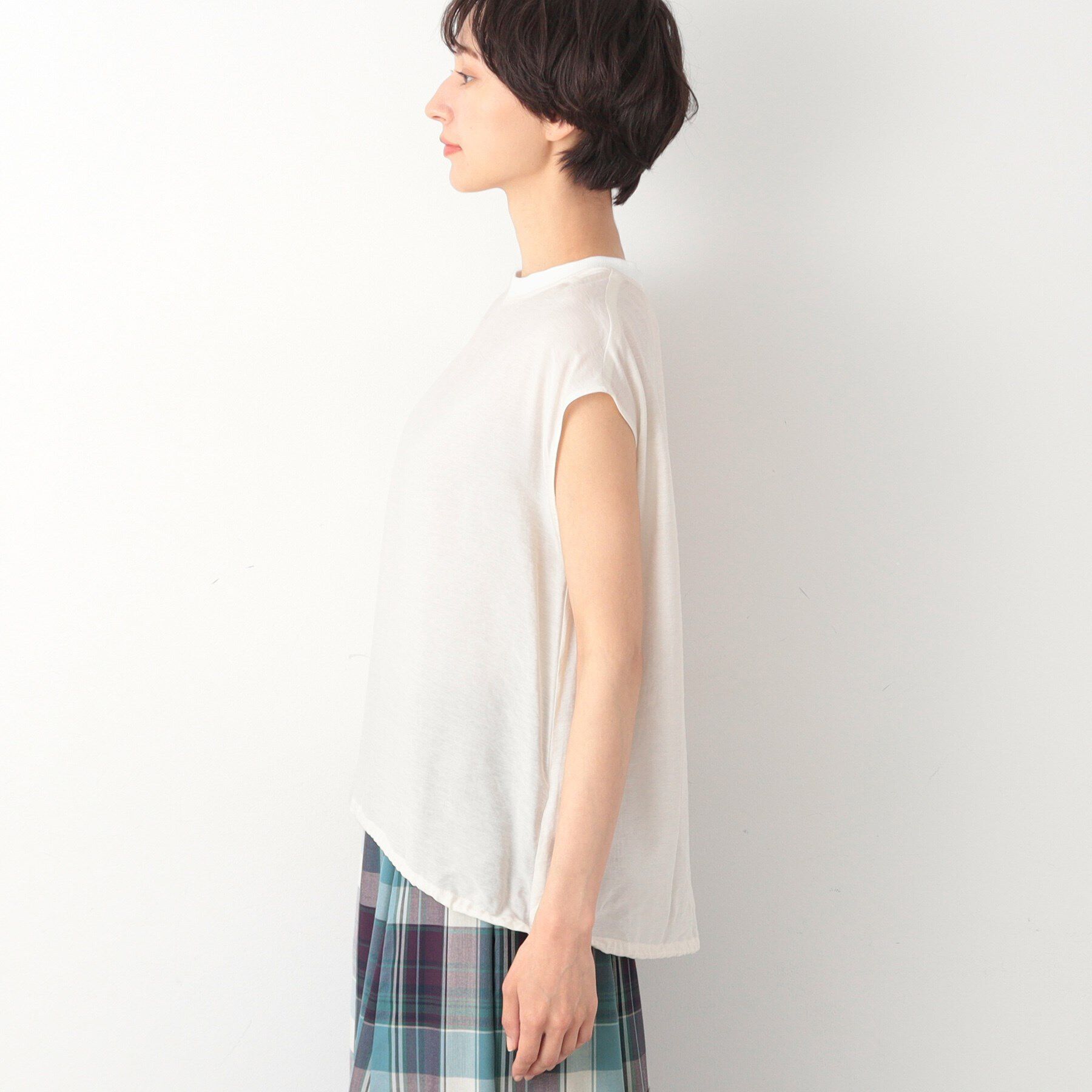 Dessin「【洗える】ドローコード付きリブ襟ブラウス（XS～L）」|シャツ・ブラウス|