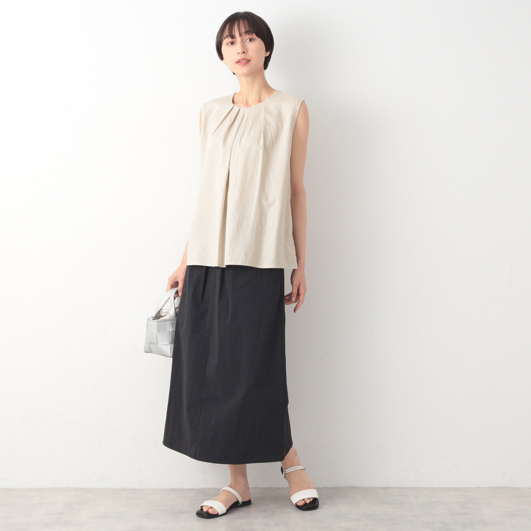 Dessin「フロントタックノースリーブブラウス」|シャツ・ブラウス|