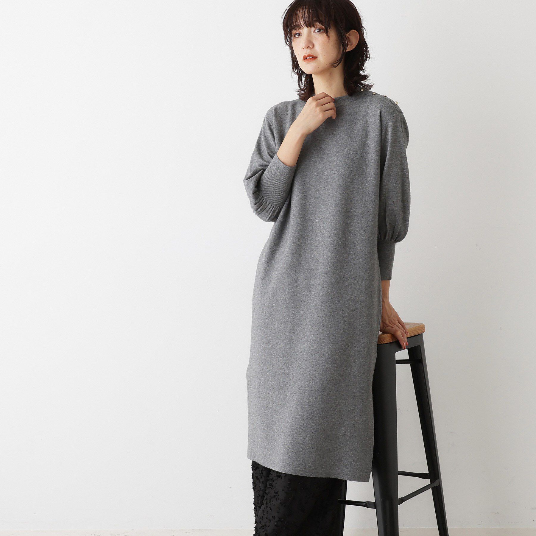 Dessin「【2点セット／洗える】パンツレイヤードワンピース」|ワンピース|