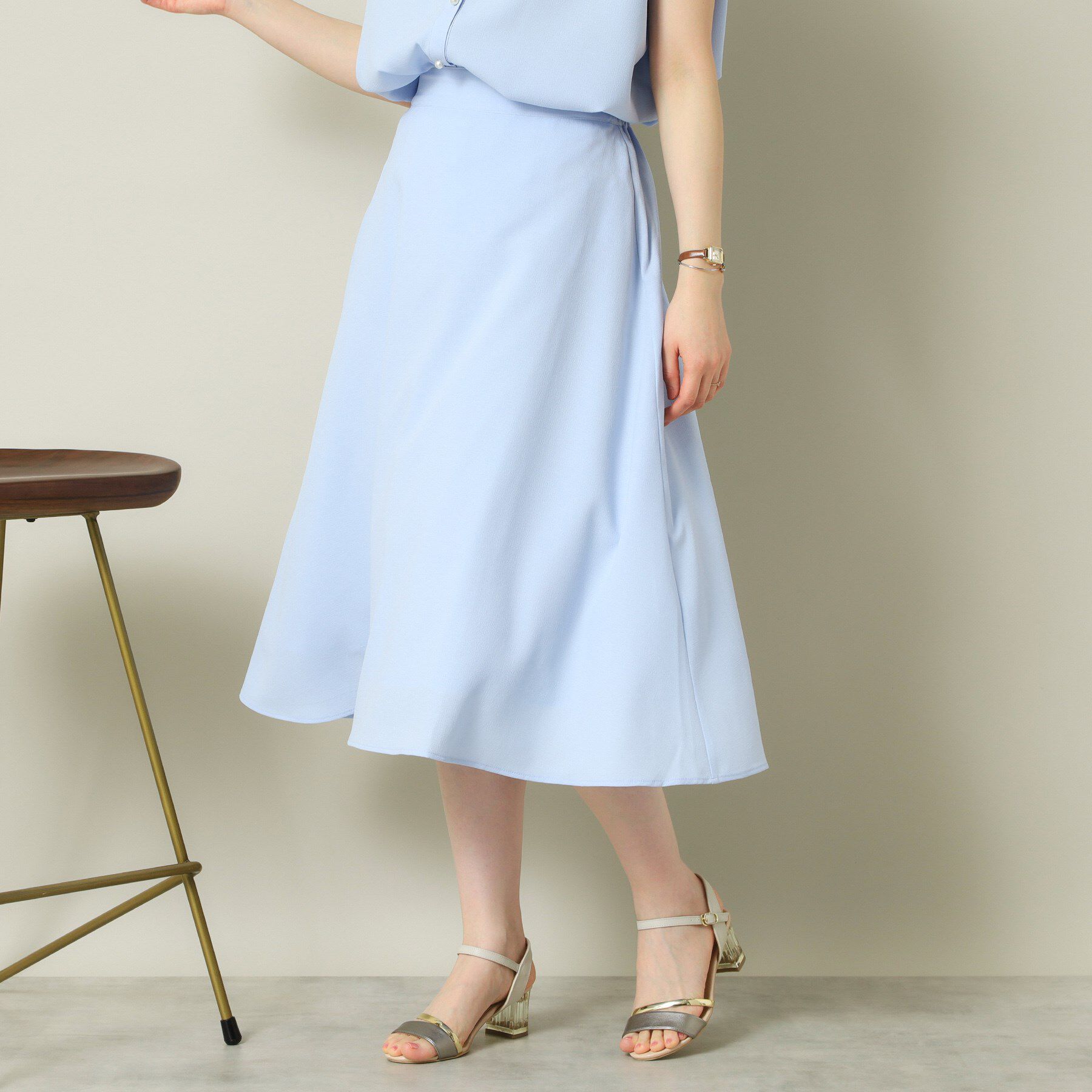 ITS&rsquo;DEMO「【UVケア／吸水速乾／洗濯機OK】麻調合繊スカート＜ラク服シリーズ＞」|スカート|