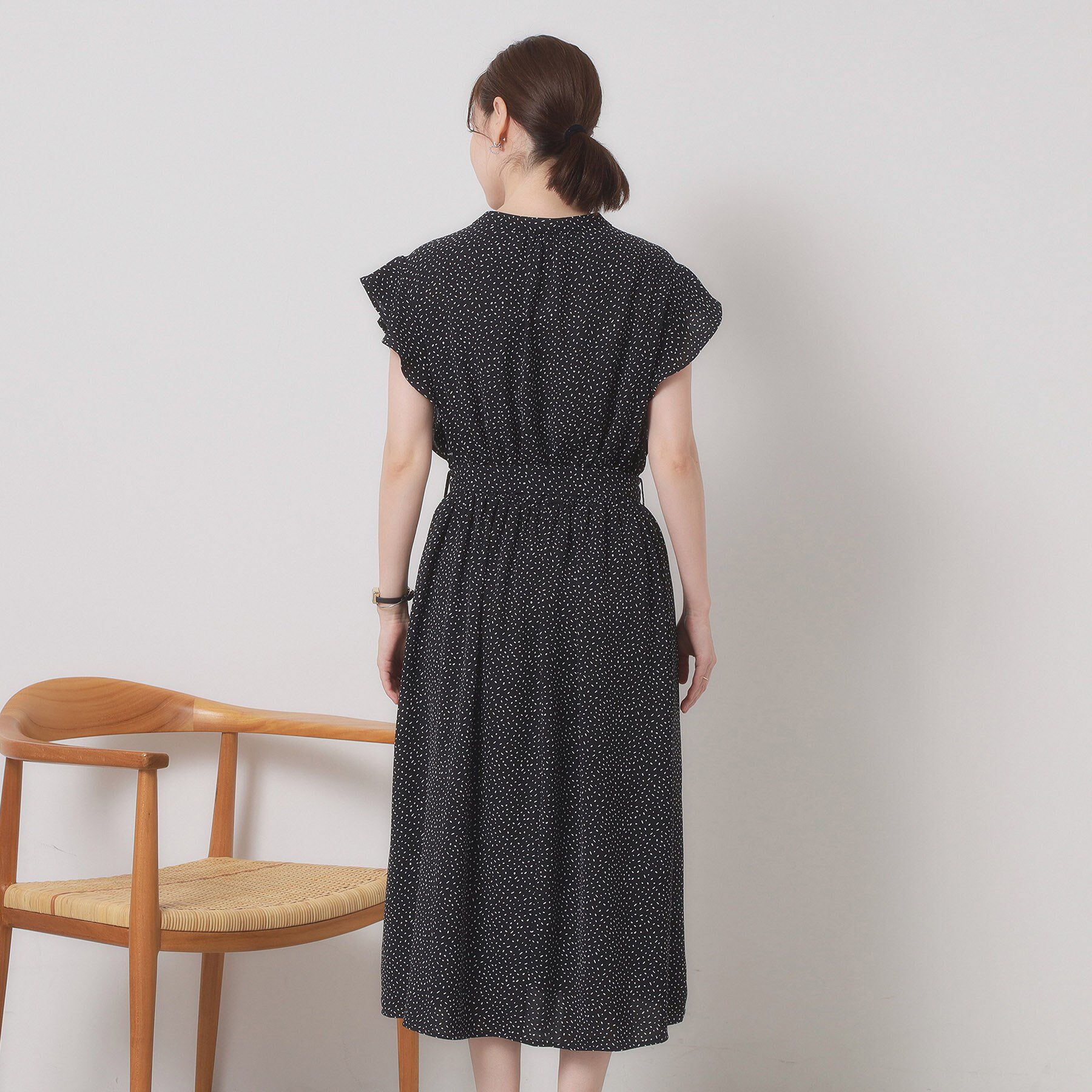 ITS&rsquo;DEMO「【手洗い可】フリル袖ブラウジングワンピース」|ワンピース|