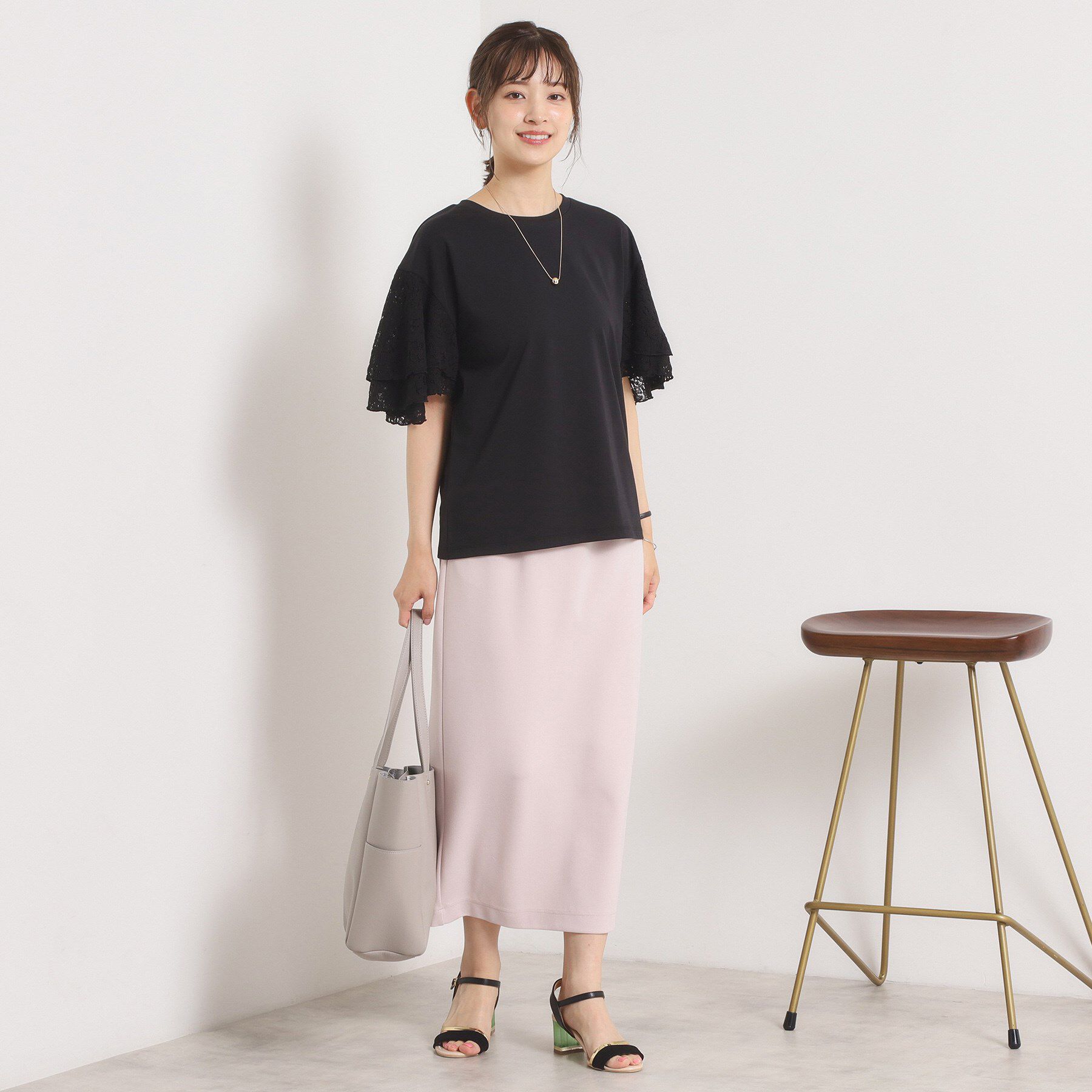 ITS&rsquo;DEMO「【手洗い可】袖フレアレースプルオーバー」|Tシャツ・カットソー|