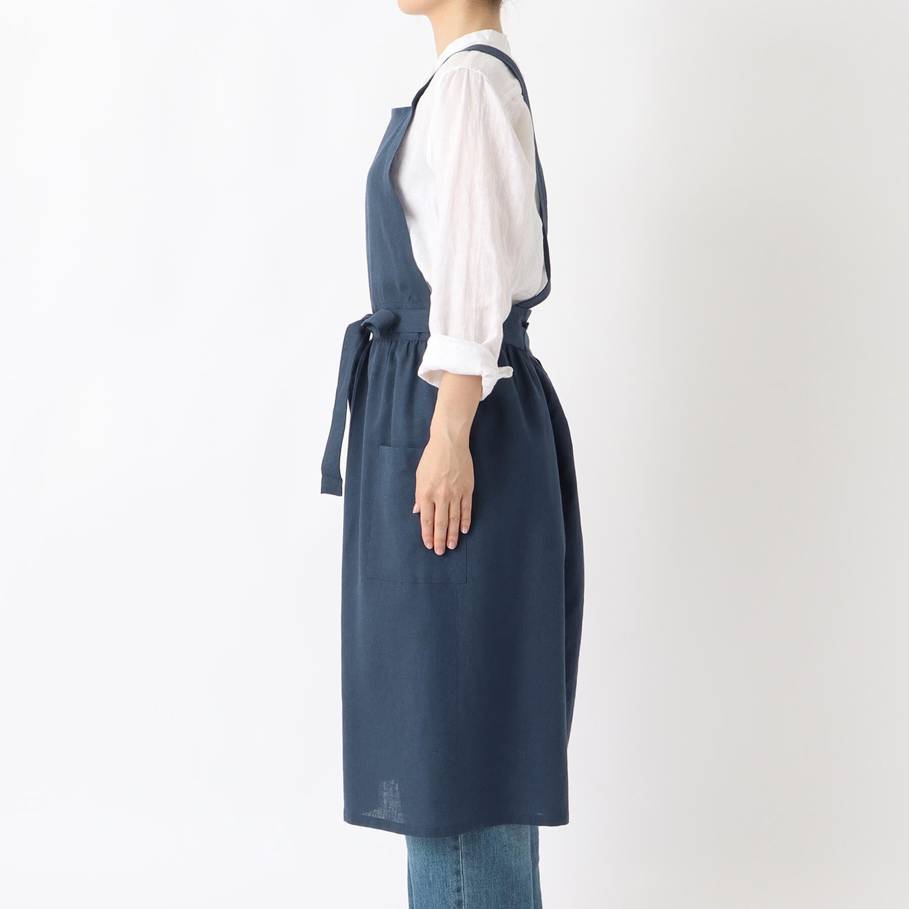 212 KITCHEN STORE「リネンコットン フルエプロンギャザー NV」|食器・キッチングッズ|