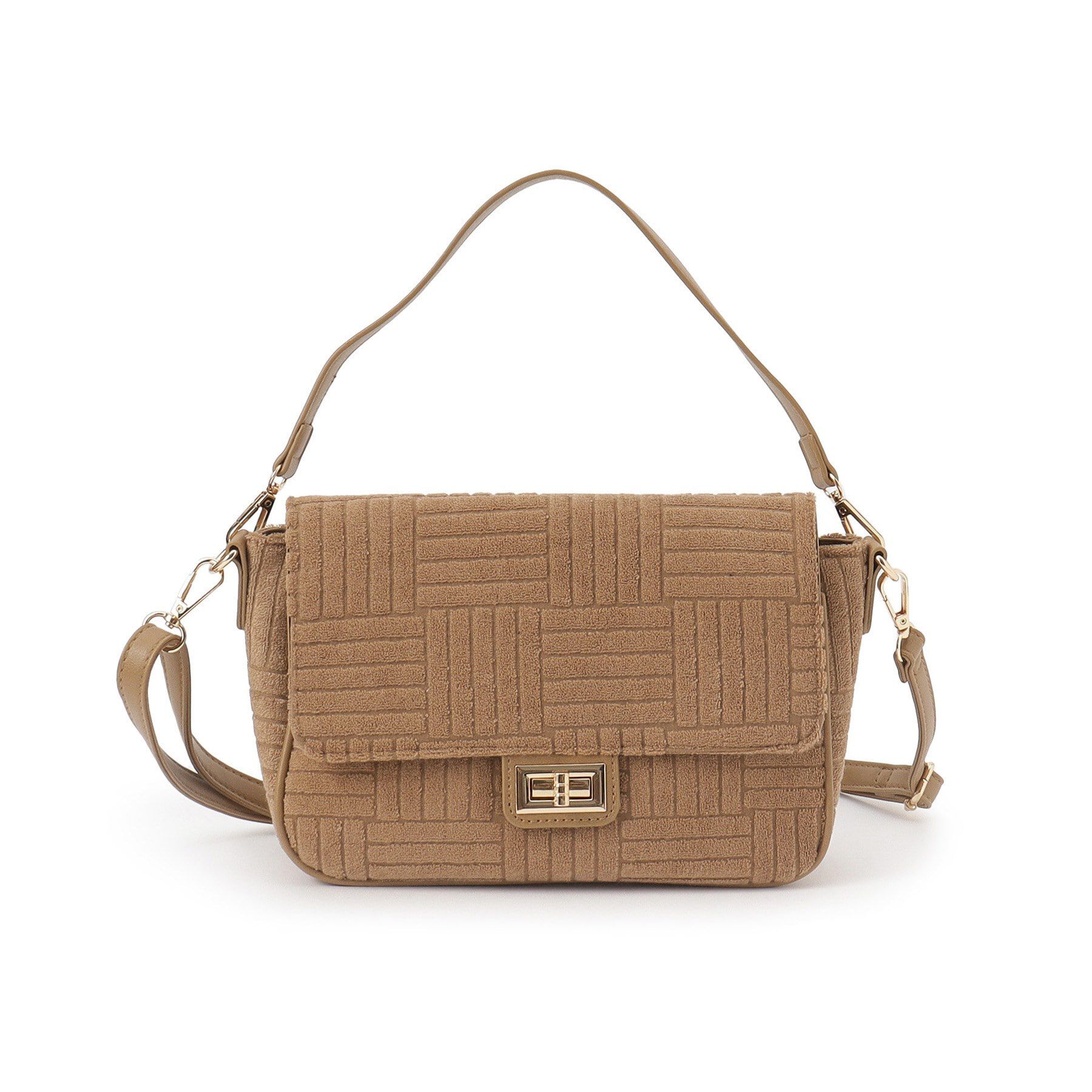 Ober Tashe「パイル 2way ハンドバッグ ショルダーバッグ」|ショルダー・メッセンジャー|ﾍﾞｰｼﾞｭ(052)