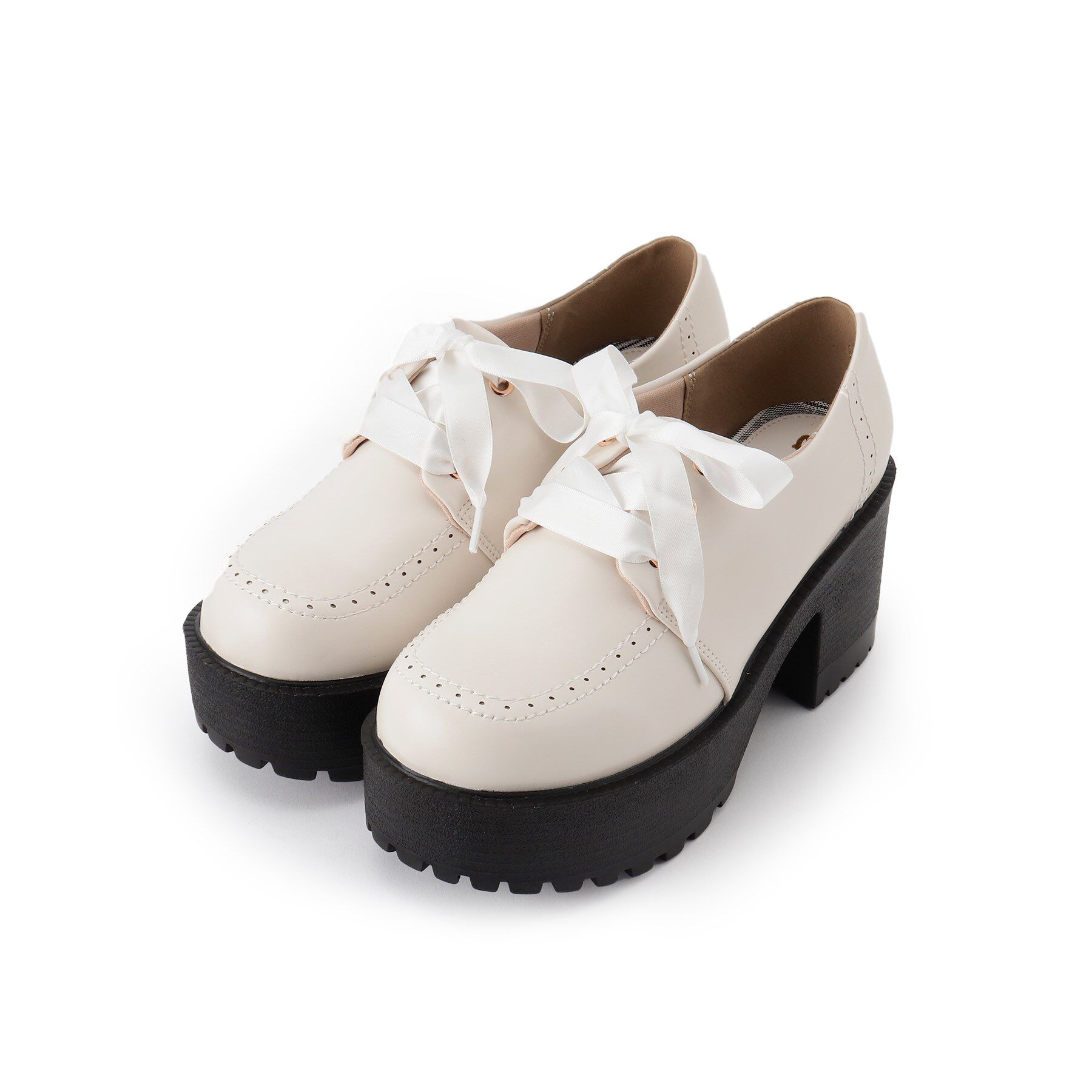 csT&P「厚底レースアップシューズ」|パンプス|ｱｲﾎﾞﾘｰ(004)