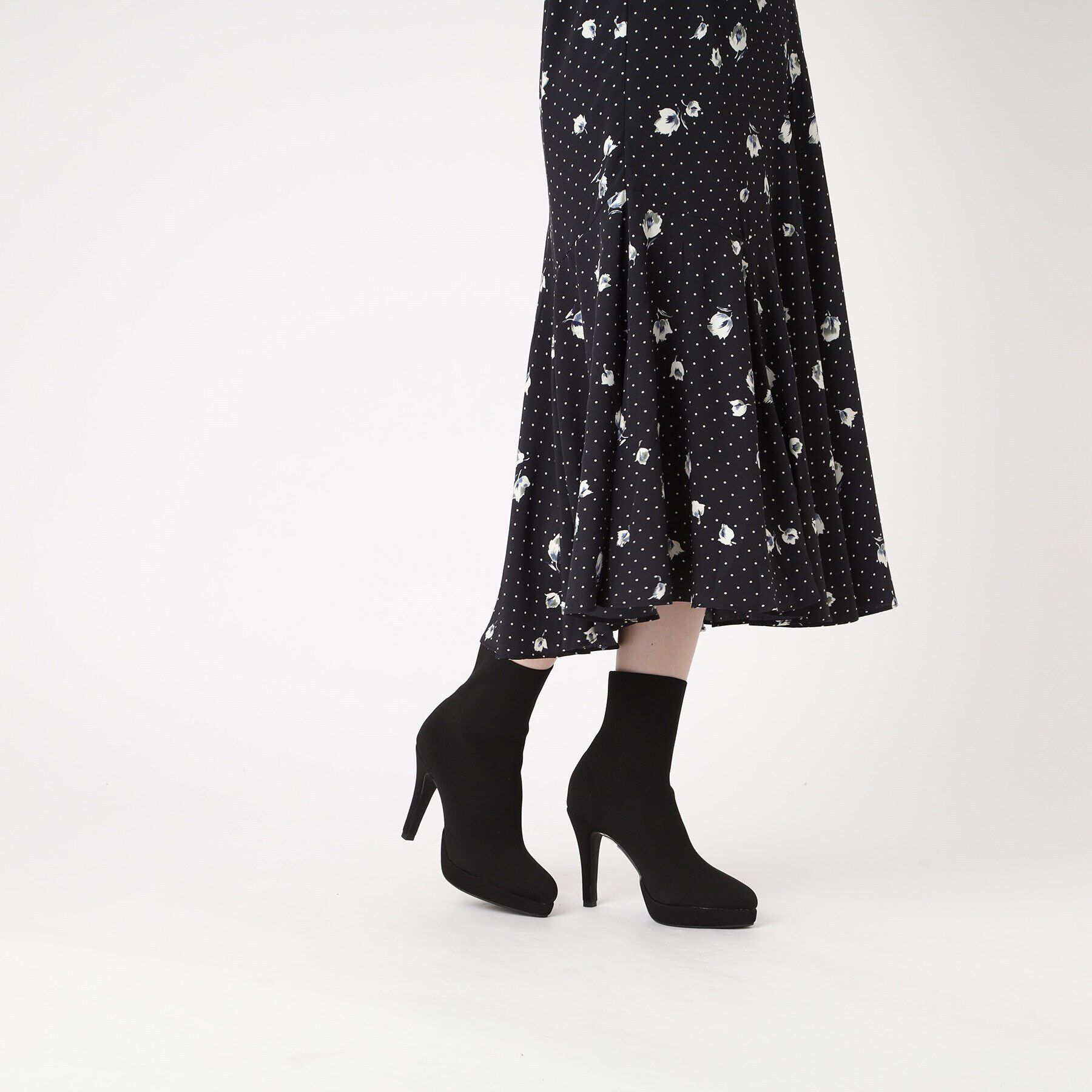 ESPERANZA「アーモンドトゥニットショートブーツ」|ショートブーツ|