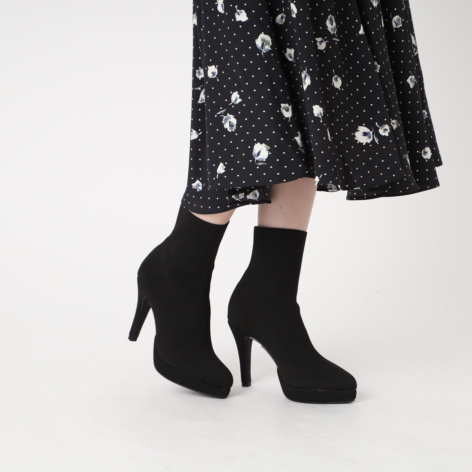 ESPERANZA「アーモンドトゥニットショートブーツ」|ショートブーツ|