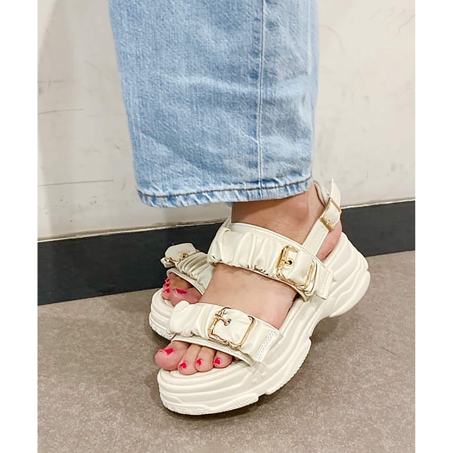 csT&P「厚底クシュクシュベルトスポサン」|サンダル|