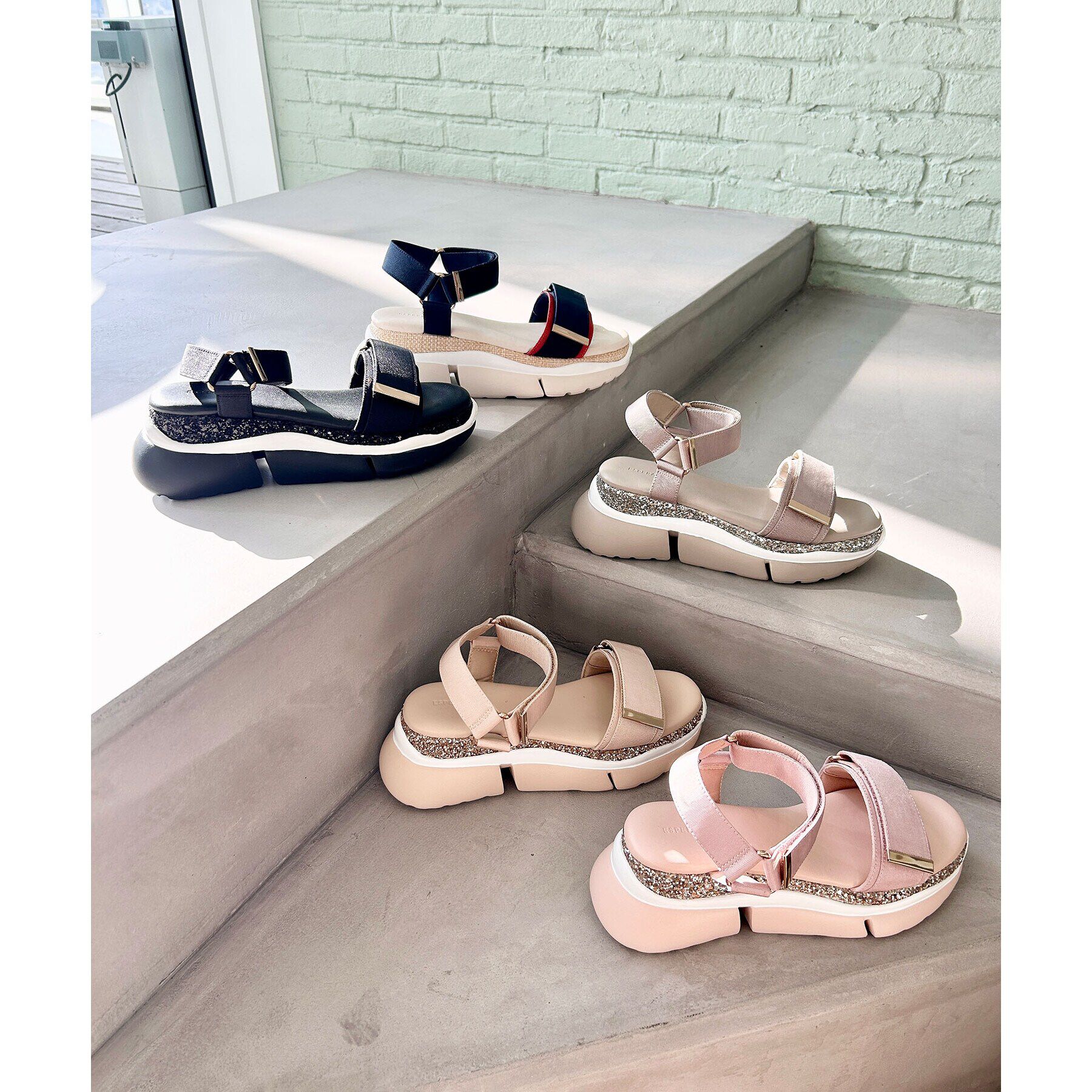 ESPERANZA「グリッター厚底スポサン 24SS」|サンダル|