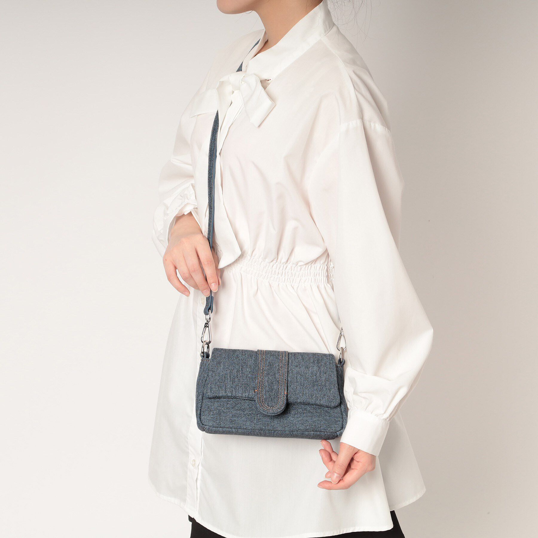 Ober Tashe「デニム風ショルダ－バッグ」|ショルダー・メッセンジャー|