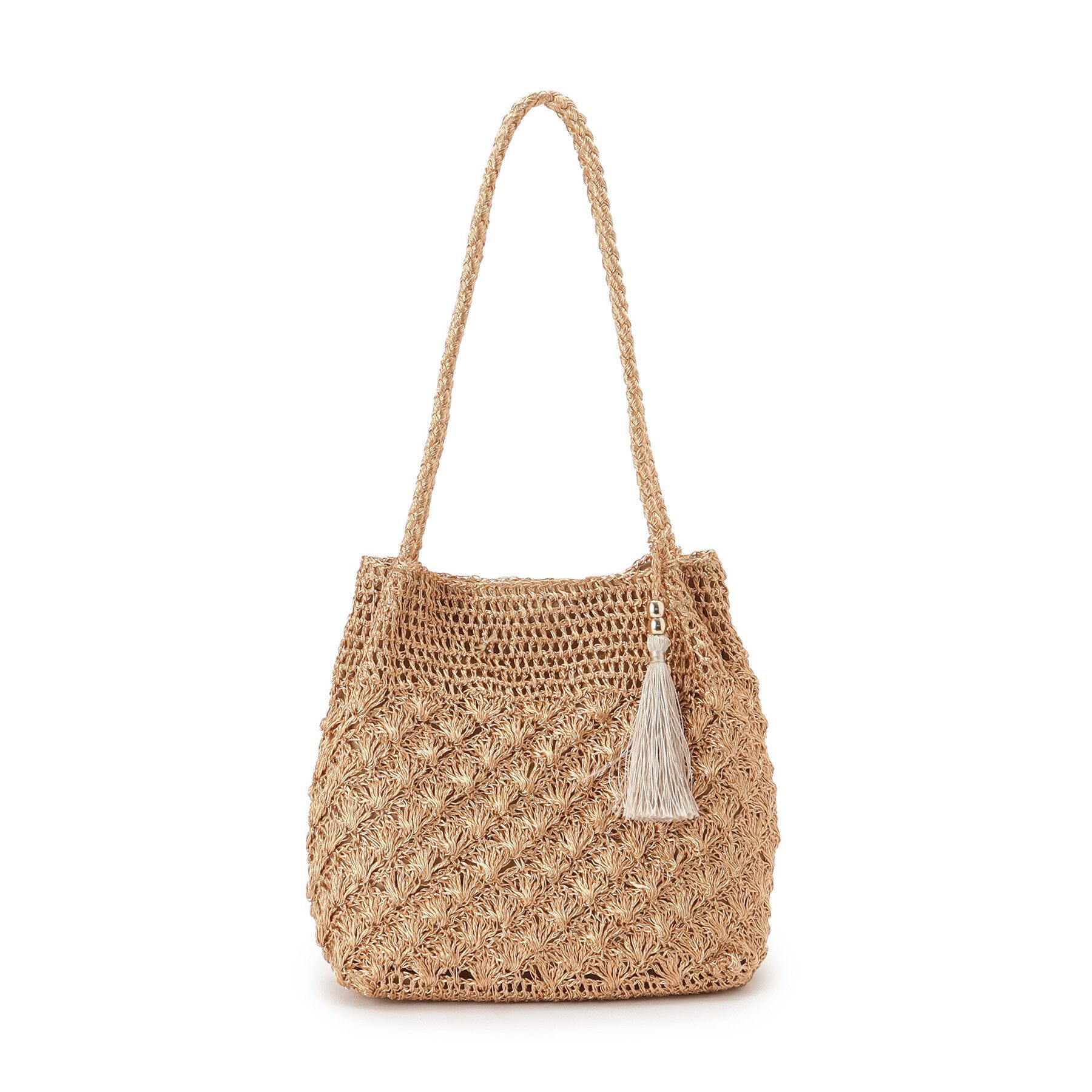 SunaUna「【新色追加／肩掛け可能】メタリックトートバッグ」|トートバッグ|オレンジ(067)