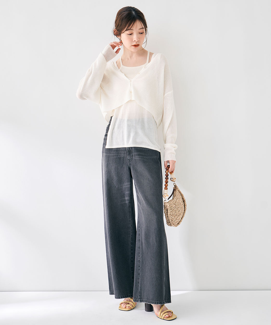 COCO DEAL「ツイストシームバギーデニムパンツ」|デニム|