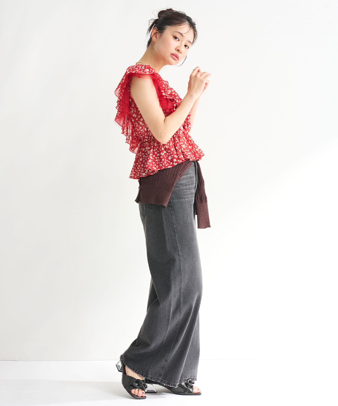 COCO DEAL「ツイストシームバギーデニムパンツ」|デニム|