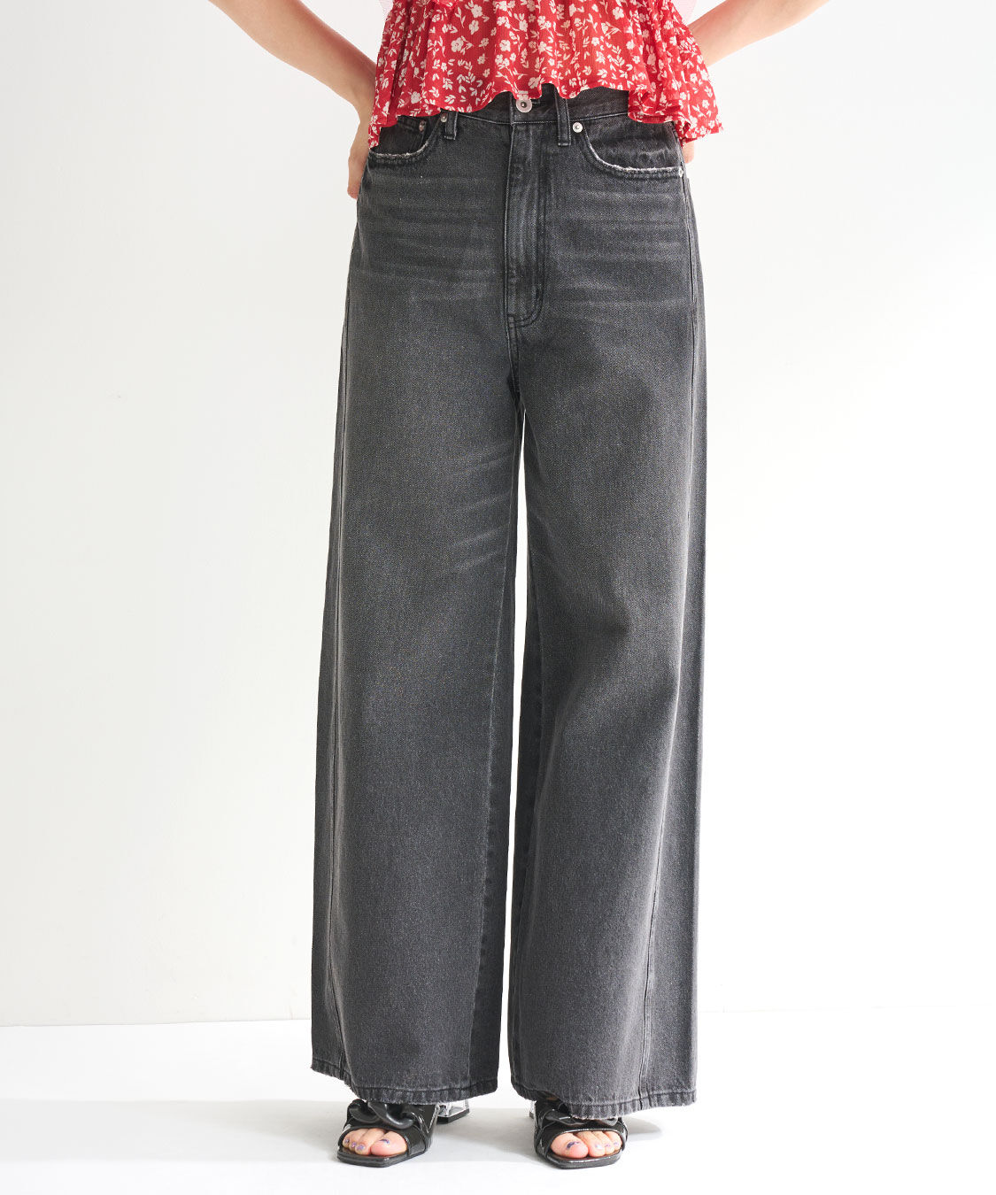 COCO DEAL「ツイストシームバギーデニムパンツ」|デニム|