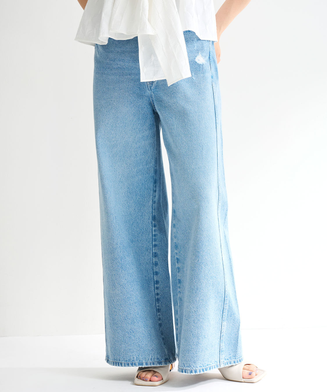 COCO DEAL「ツイストシームバギーデニムパンツ」|デニム|