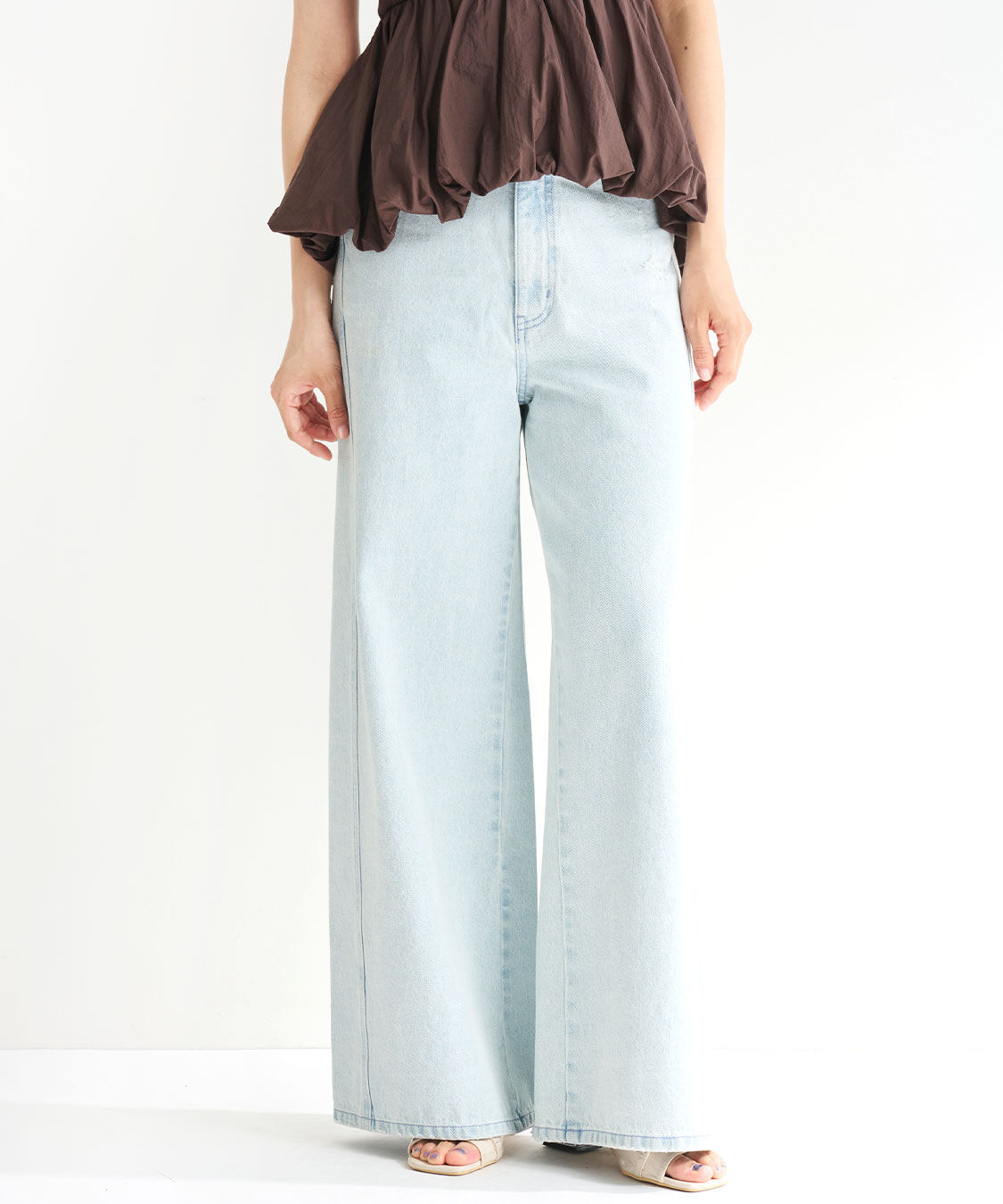 COCO DEAL「ツイストシームバギーデニムパンツ」|デニム|