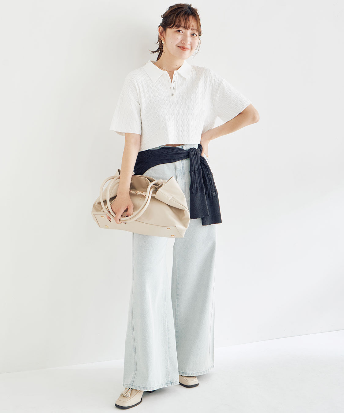 COCO DEAL「ツイストシームバギーデニムパンツ」|デニム|