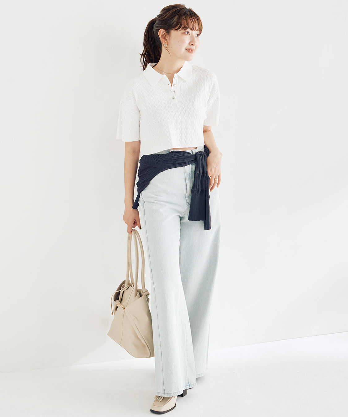 COCO DEAL「ツイストシームバギーデニムパンツ」|デニム|