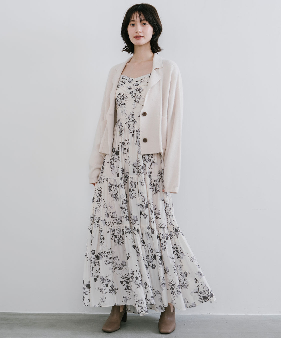 COCO DEAL「フォックス混ニットテーラードジャケット」|テーラードジャケット|