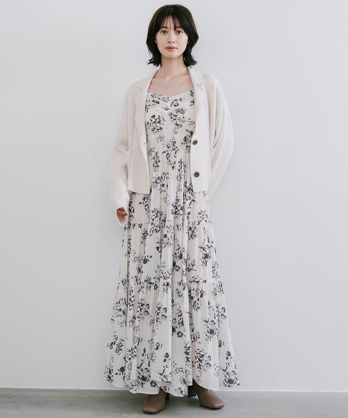 COCO DEAL「フォックス混ニットテーラードジャケット」|テーラードジャケット|