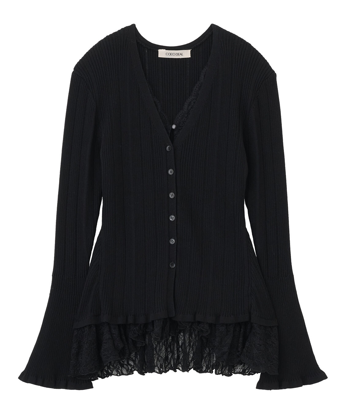 COCO DEAL「レースドッキングニット」|ニット・セーター|